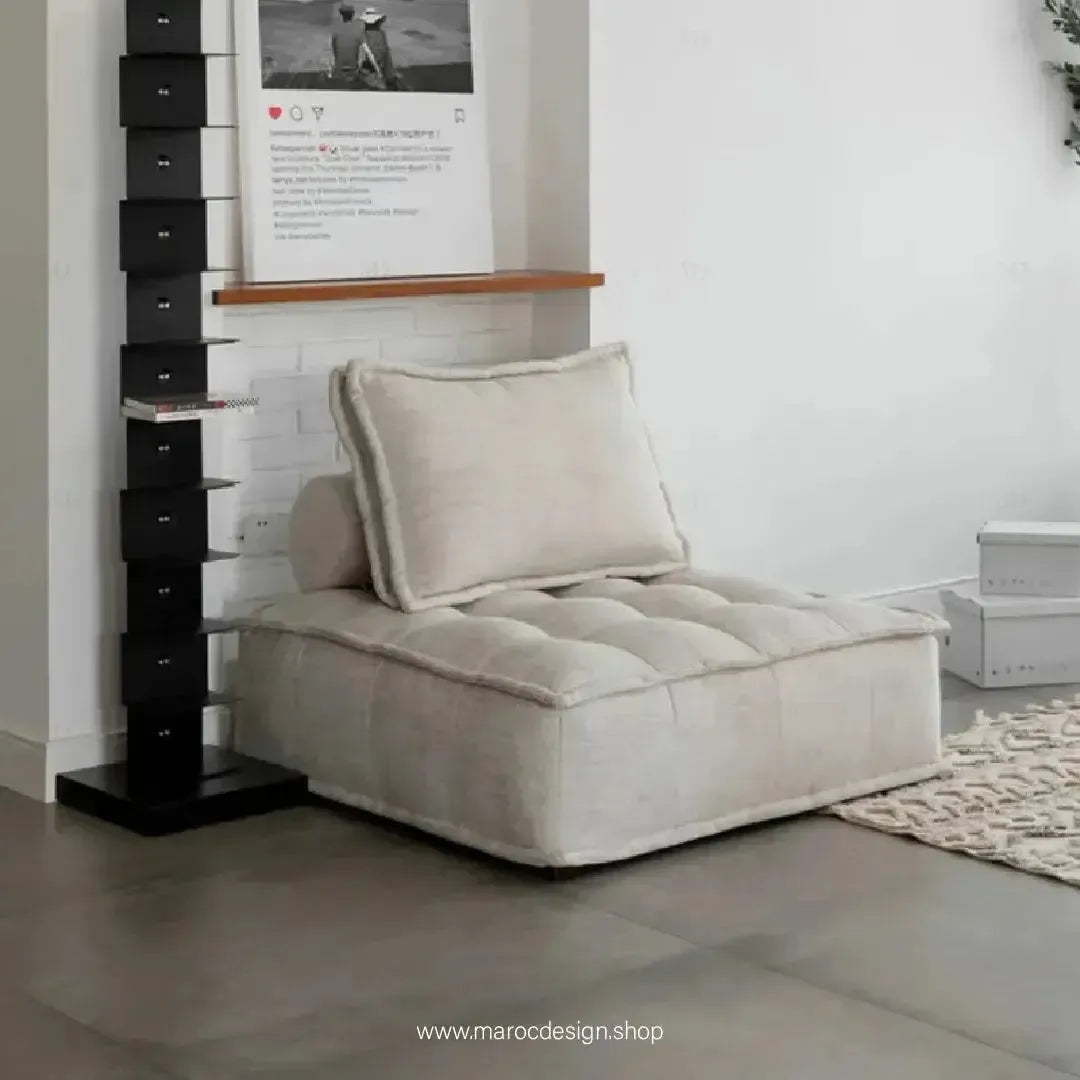 DOMINO Offrez-vous l'élégance modulable avec le canapé de Maroc Design-canapé, fauteil, Pouf, Meridienne, Modilable,-Maroc Design-Blanc-1 Module-Maroc Design