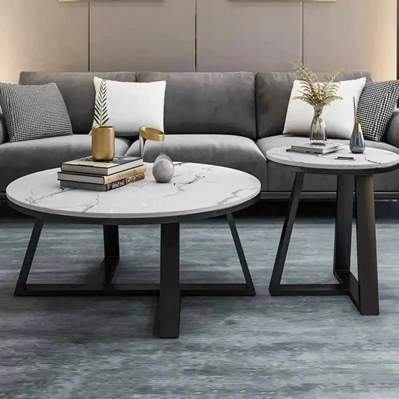 DUO DE TABLES BASSES MARBLY – Élégance et Polyvalence pour Votre Espace-Table Basse Salon Séjour, table de chevet, Tables de coin, table gigogne-Maroc Design-Maroc Design