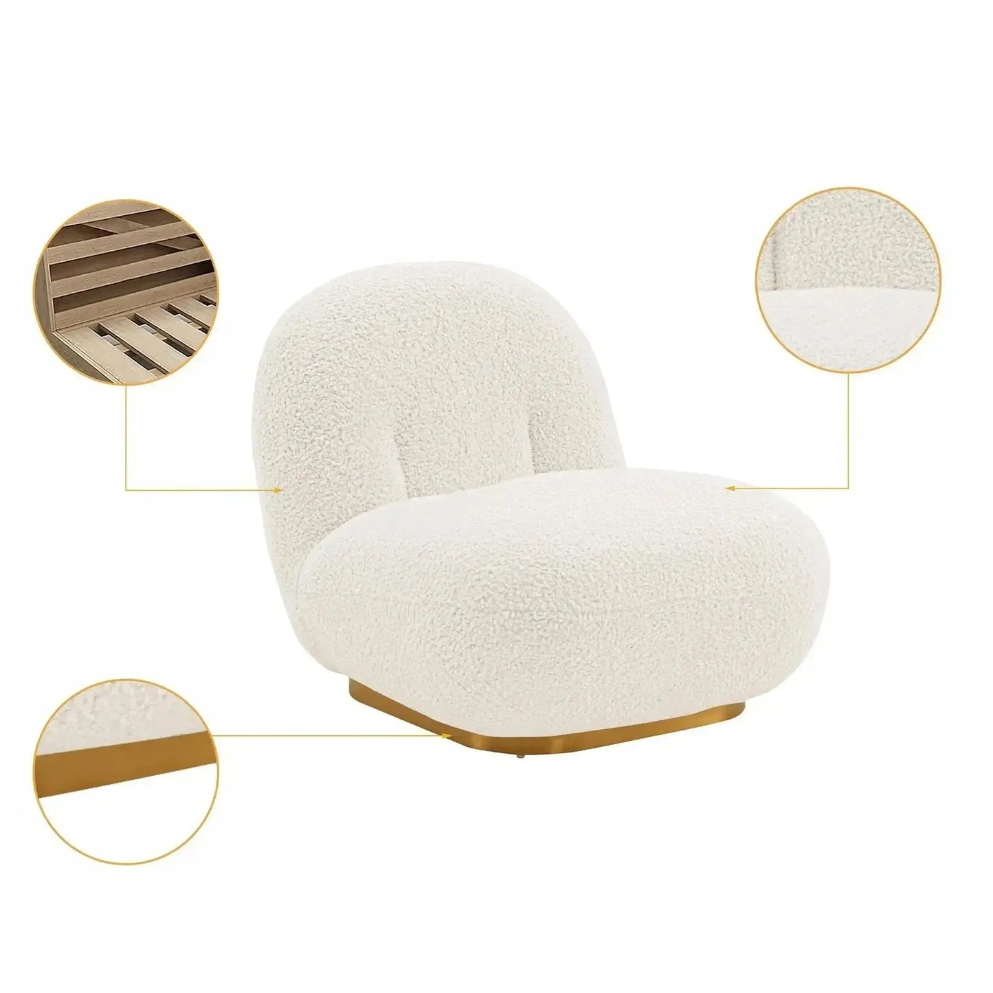 Fauteuil Zenith / pour Salon, Séjour et Chambre à Coucher-canapé, fauteil, Meridienne,-Maroc Design-Blanc-Maroc Design