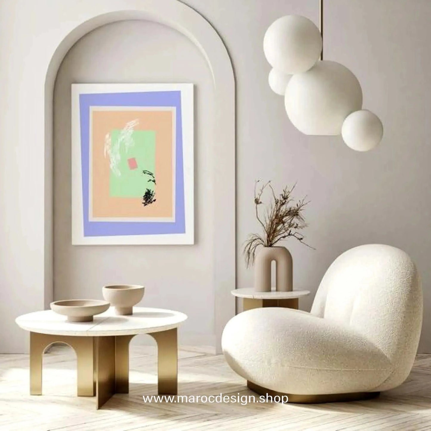 Fauteuil Zenith / pour Salon, Séjour et Chambre à Coucher-canapé, fauteil, Meridienne,-Maroc Design-Blanc-Maroc Design