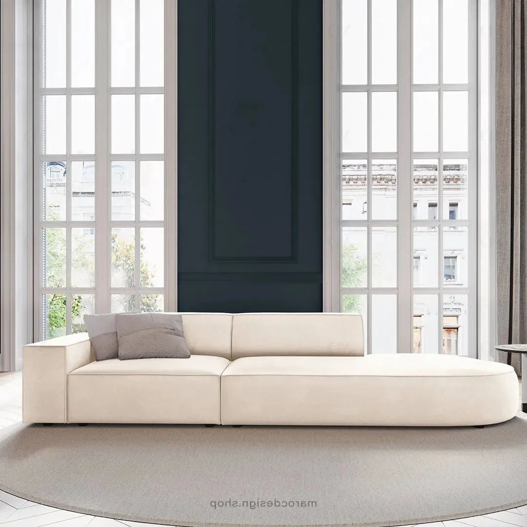 JODIE -3- places_Beige Canapé-modulaire Salon Séjour-canapé, fauteil, Pouf, Meridienne-Maroc Design-Beige-Gauche-Maroc Design