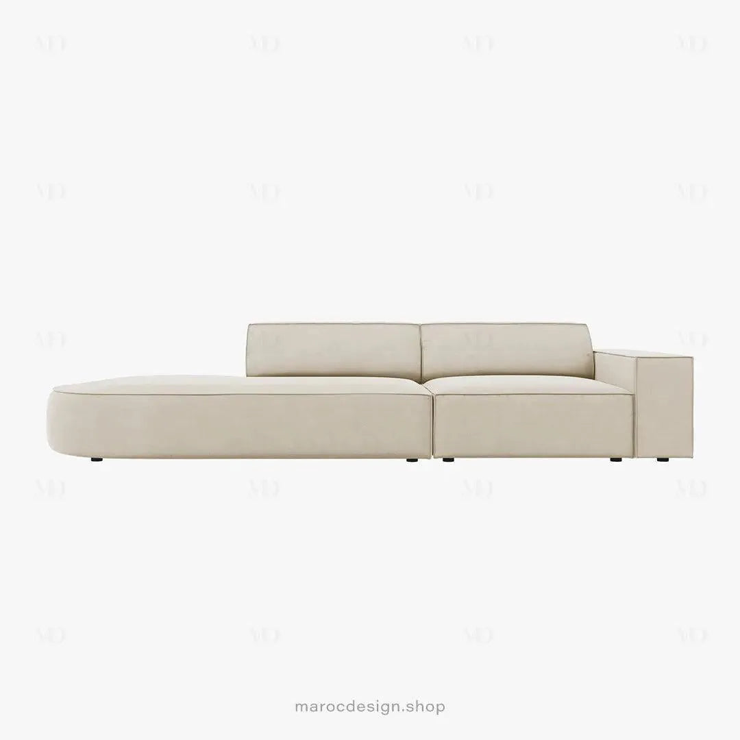 JODIE -3- places_Beige Claire Canapé-modulaire Salon Séjour-canapé, fauteil, Pouf, Meridienne-Maroc Design-Beige Claire-Droite-Maroc Design
