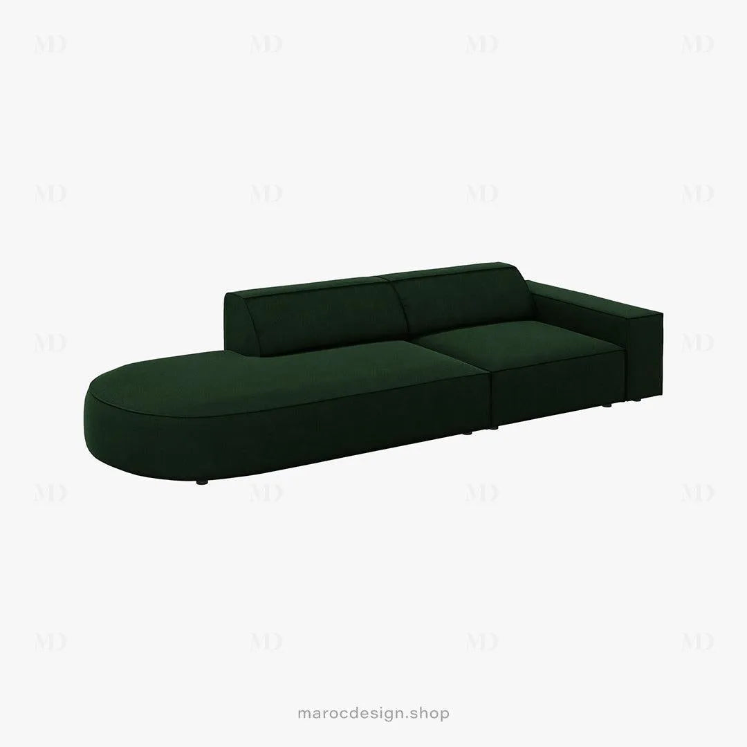 JODIE -3- places_Vert Emeraude Canapé-modulaire Salon Séjour-canapé, fauteil, Pouf, Meridienne-Maroc Design-Vert Emeraude-Droite-Maroc Design