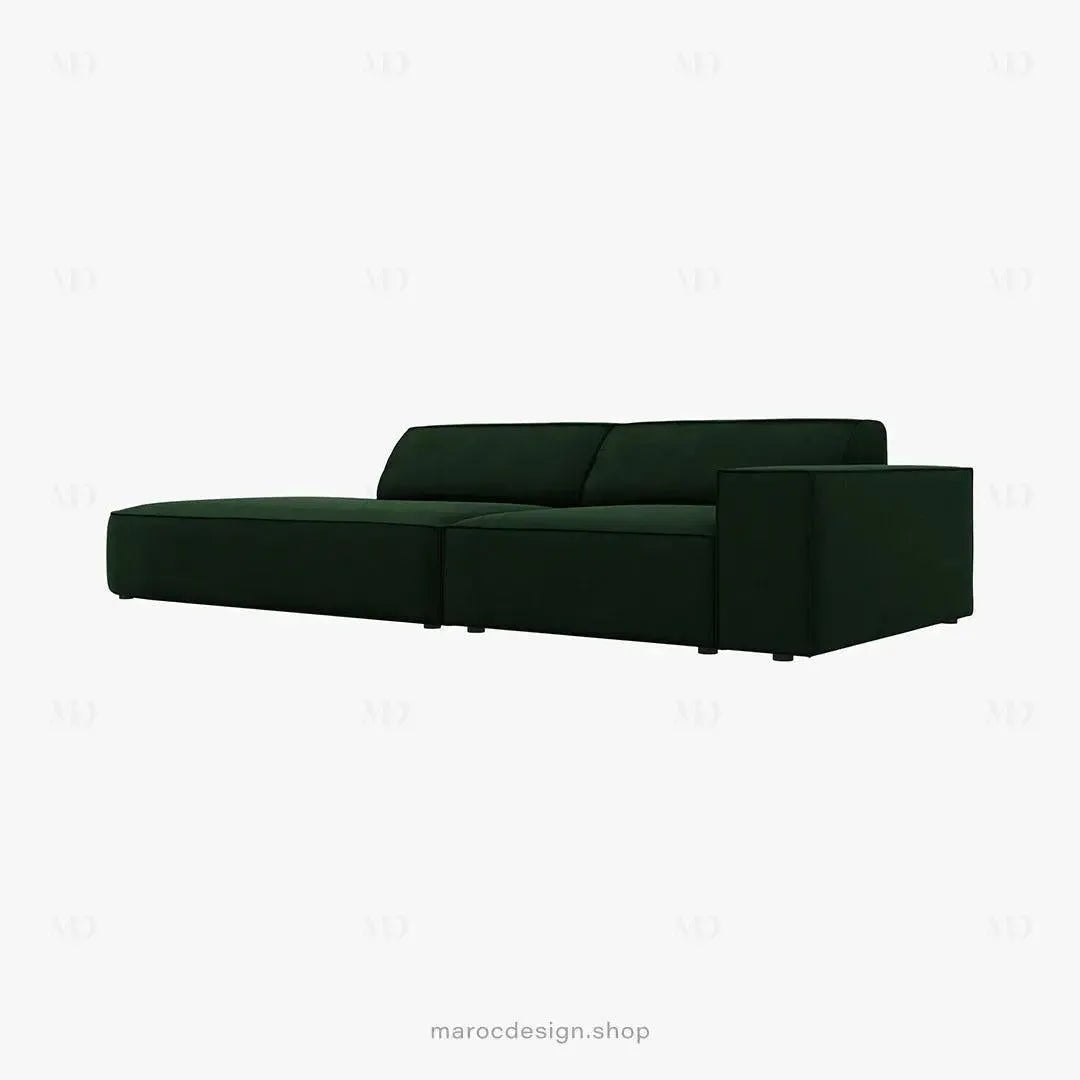 JODIE -3- places_Vert Emeraude Canapé-modulaire Salon Séjour-canapé, fauteil, Pouf, Meridienne-Maroc Design-Vert Emeraude-Droite-Maroc Design