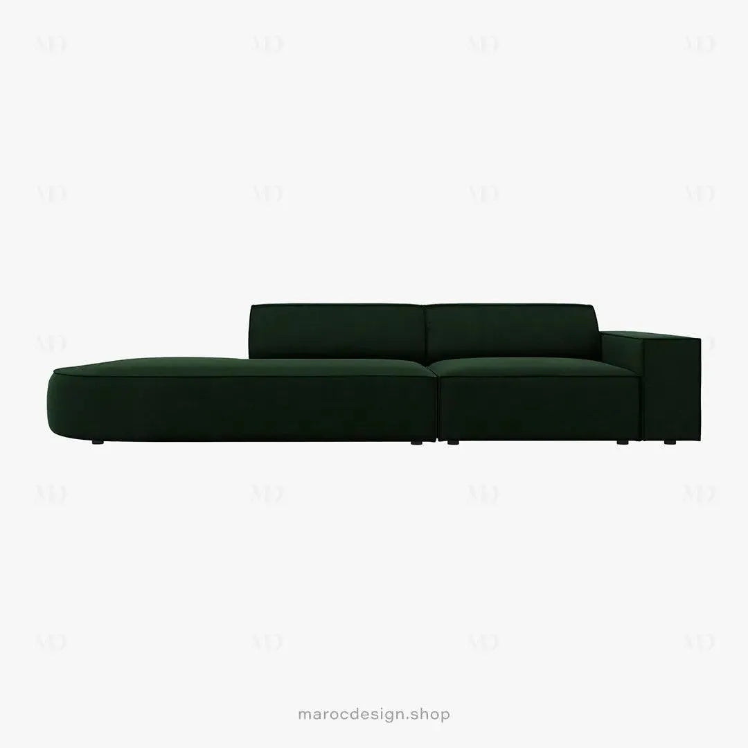 JODIE -3- places_Vert Emeraude Canapé-modulaire Salon Séjour-canapé, fauteil, Pouf, Meridienne-Maroc Design-Vert Emeraude-Droite-Maroc Design