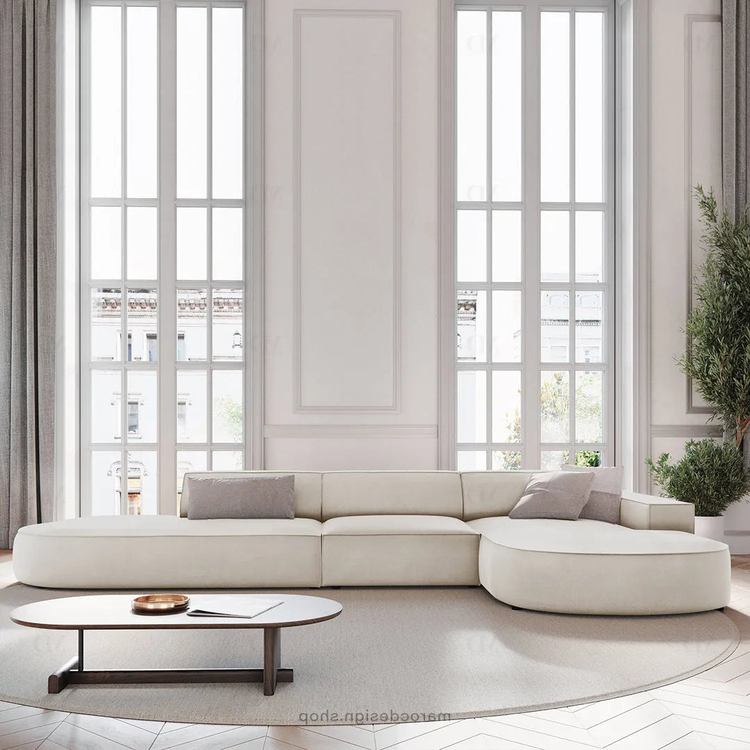 JODIE -4- places _ Beige Foncé Canapé-modulaire, Salon Séjour-canapé, fauteil, Pouf, Meridienne-Maroc Design-Beige Foncé-Droite-Maroc Design