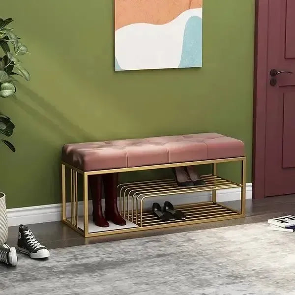 KALIBRE - Banc Pour Entrée, Salon / Chambre / Séjour / Suite...-Banc, Tabouret, Chambre, Réception-Maroc Design-Rose-Maroc Design