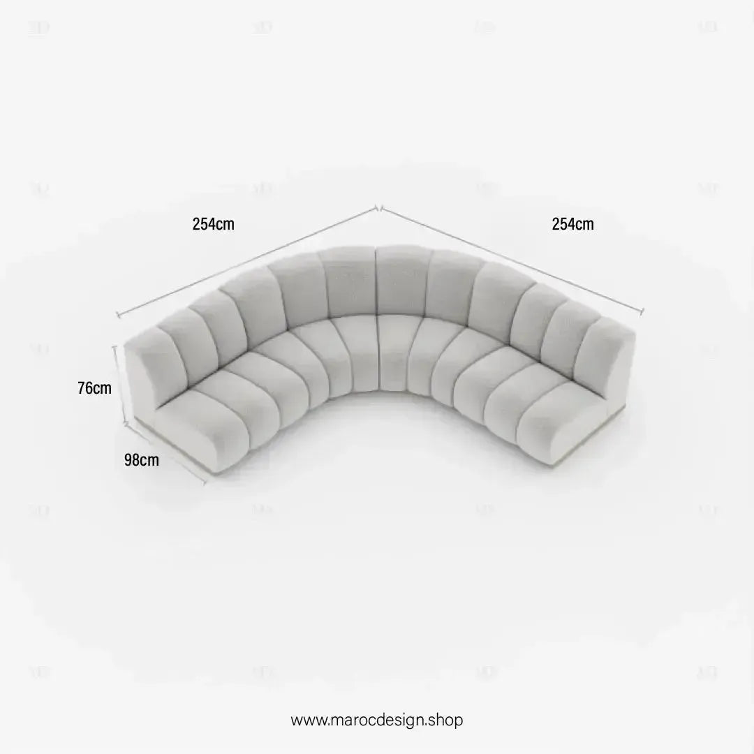 LEONY Simple & Corner Composer, personnalisé et Transformer votre salon-Canapé, Fauteil, Chaise, Pouf, Meridienne, Modilable,-Maroc Design-Blanc-Simple-Maroc Design