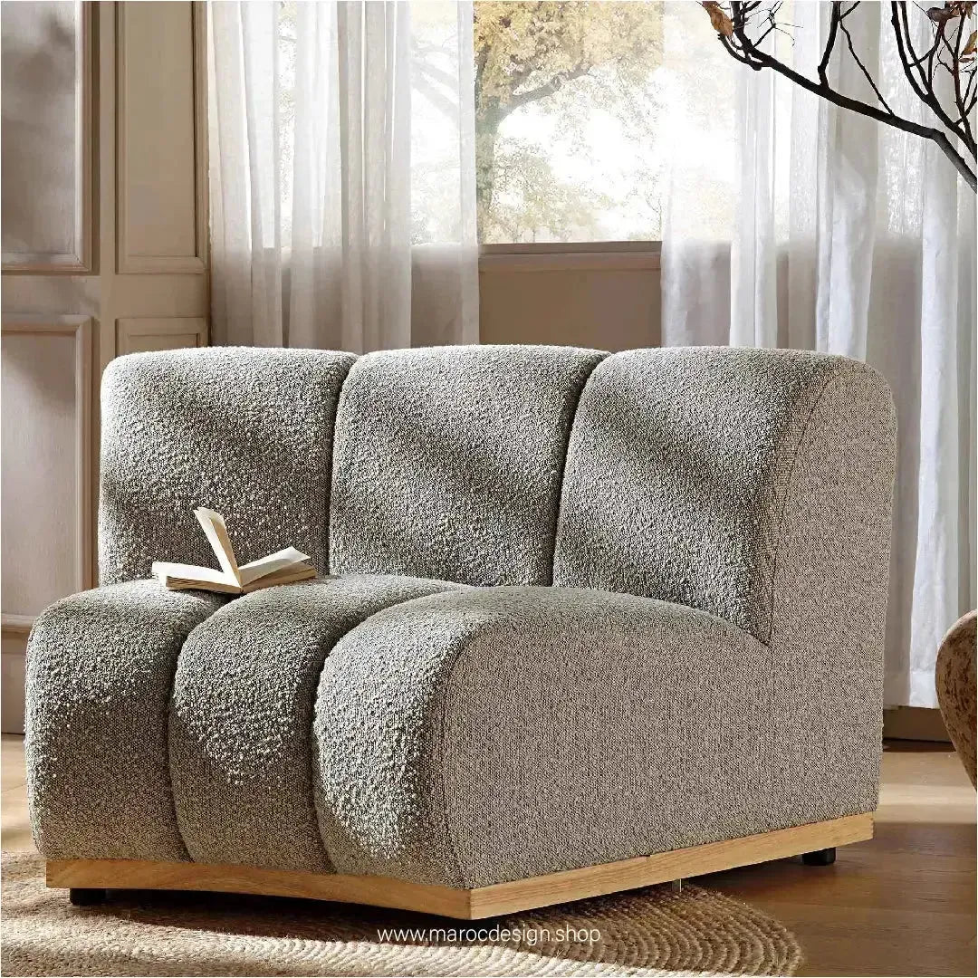 LEONY Simple & Corner Composer, personnalisé et Transformer votre salon-Canapé, Fauteil, Chaise, Pouf, Meridienne, Modilable,-Maroc Design-Blanc-Simple-Maroc Design