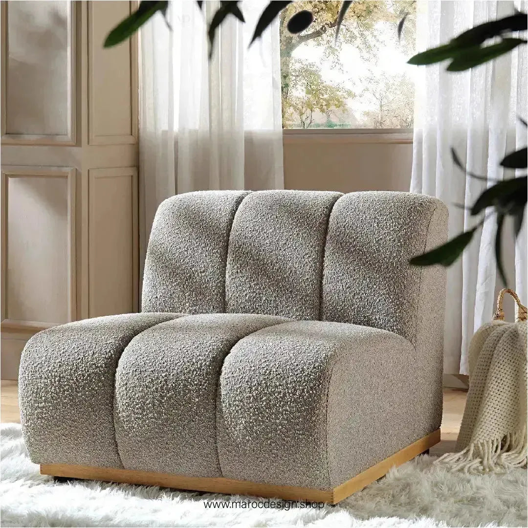 LEONY Simple & Corner Composer, personnalisé et Transformer votre salon-Canapé, Fauteil, Chaise, Pouf, Meridienne, Modilable,-Maroc Design-Blanc-Simple-Maroc Design