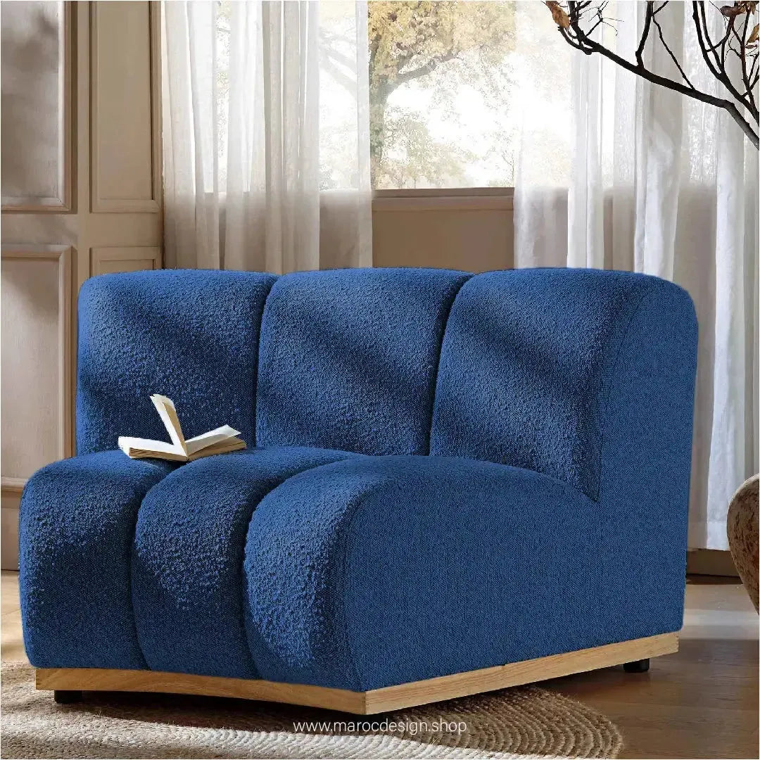 LEONY Simple & Corner Composer, personnalisé et Transformer votre salon-Canapé, Fauteil, Chaise, Pouf, Meridienne, Modilable,-Maroc Design-Blanc-Simple-Maroc Design