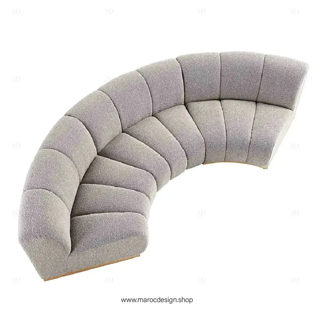 LEONY Un Canapé de 6 Modules qui Transforme votre intérieur By Maroc Design-Canapé, Fauteil, Chaise, Pouf, Meridienne, Modilable,-Maroc Design-Blanc-Velour-Maroc Design