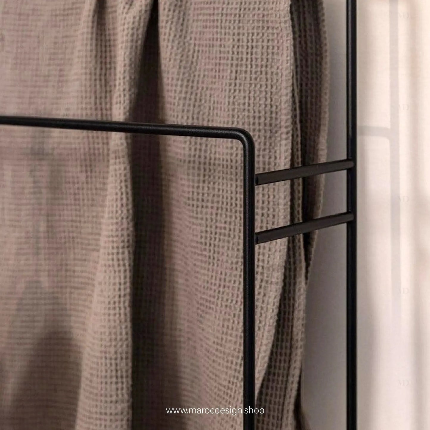 LISMA Porte-serviettes Accesoir Salle de Bain-Accesoire Salle de Bain-Maroc Design-Noir-Maroc Design