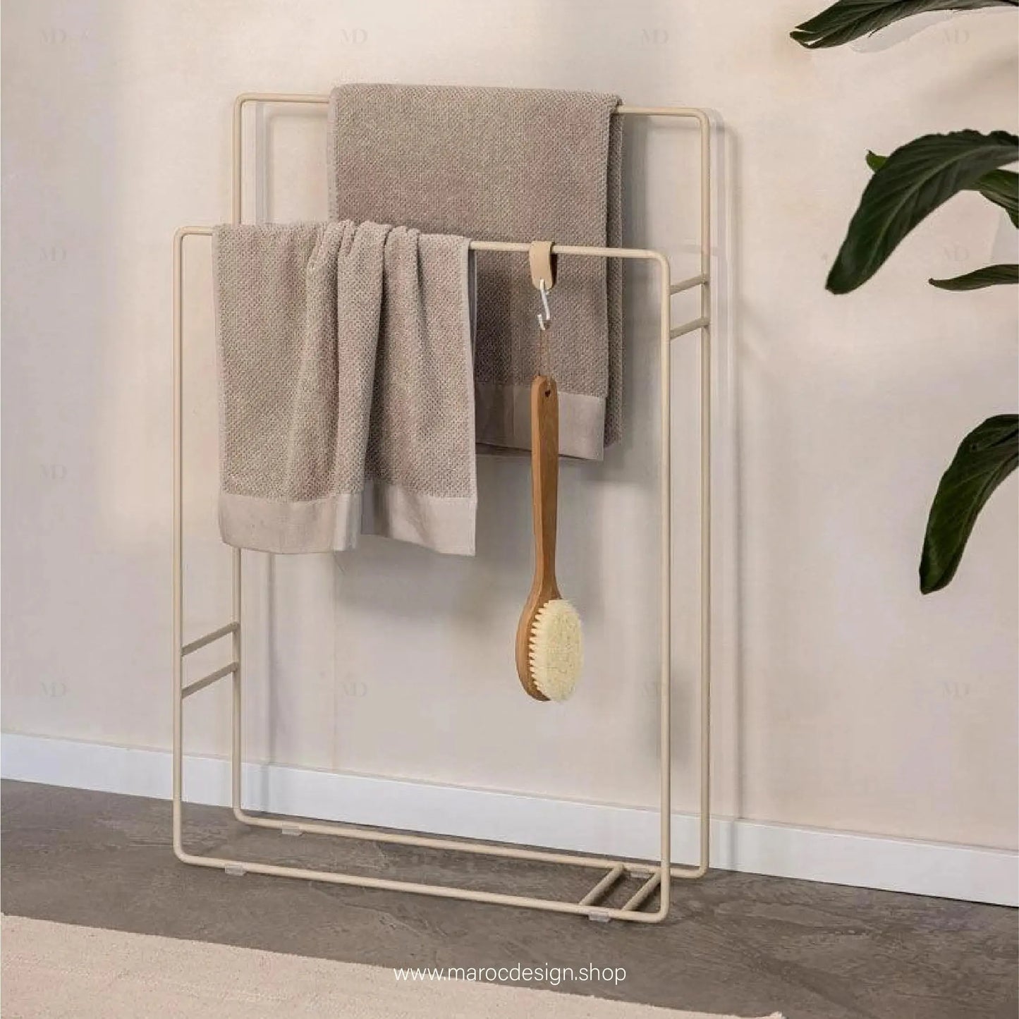 LISMA Porte-serviettes Accesoir Salle de Bain-Accesoire Salle de Bain-Maroc Design-Noir-Maroc Design