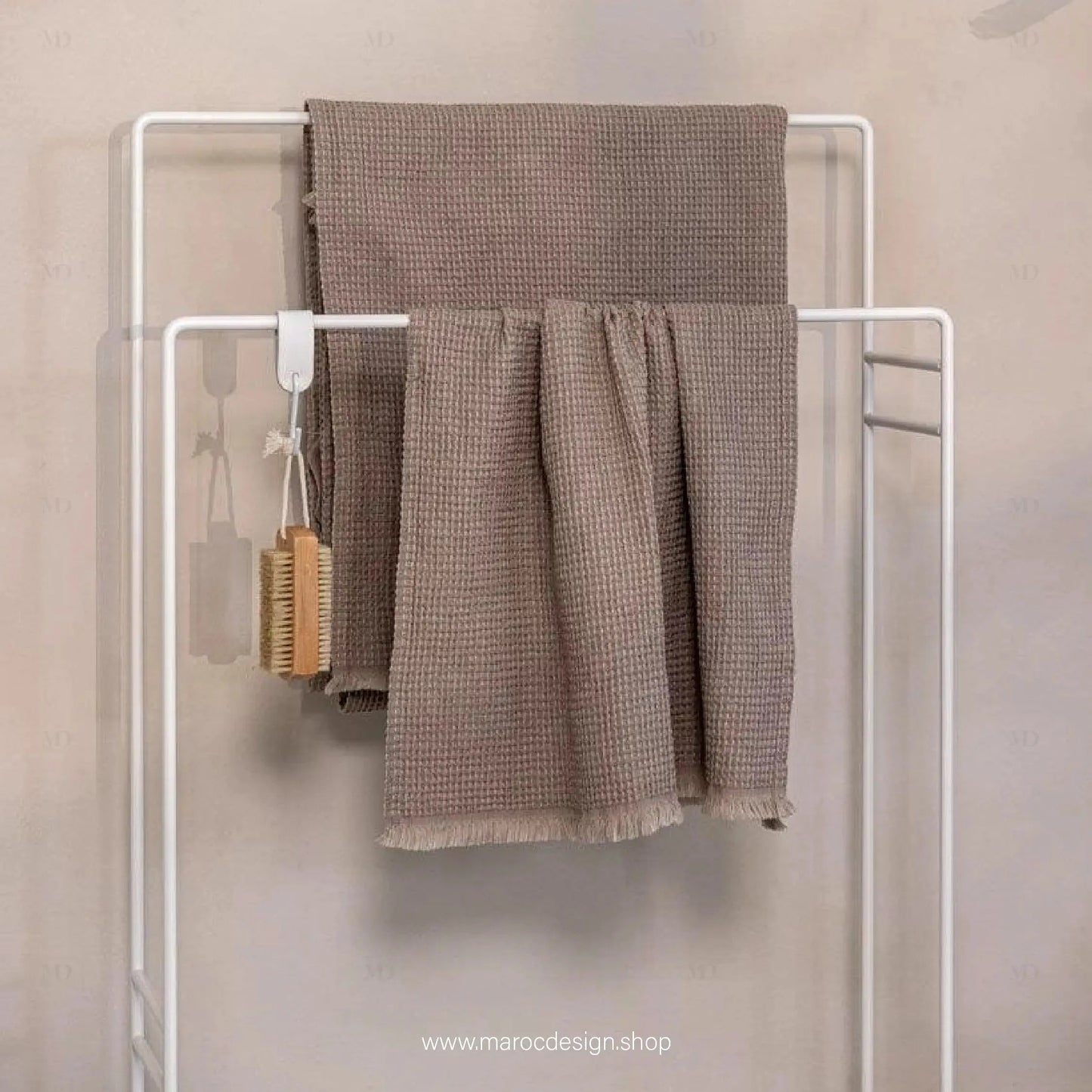 LISMA Porte-serviettes Accesoir Salle de Bain-Accesoire Salle de Bain-Maroc Design-Noir-Maroc Design