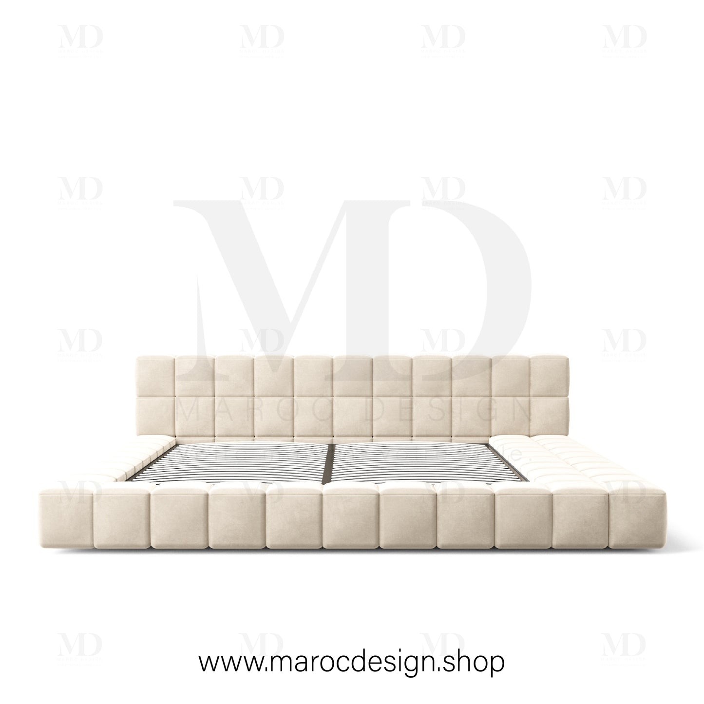 <img src="image3.jpg" alt="Lit BRABUS capitonné élégant chambre contemporaine Maroc" />