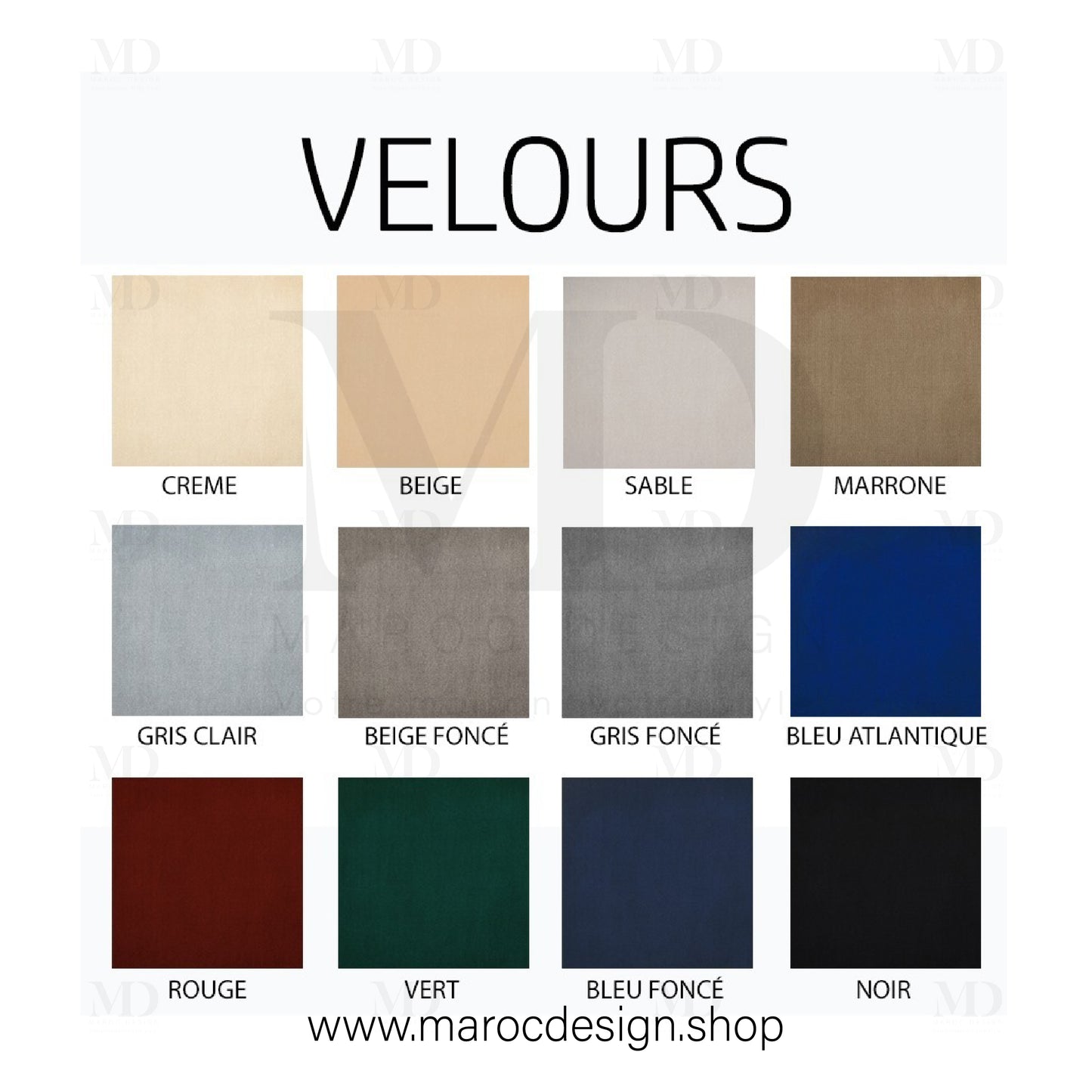 echantillons-velours-tissus-marocdesign.jpg
ALT : Nuancier velours luxe – tissus lit et canapé – Maroc Design – choix de couleurs inspiré Ikea, Kitea, Roche Bobois