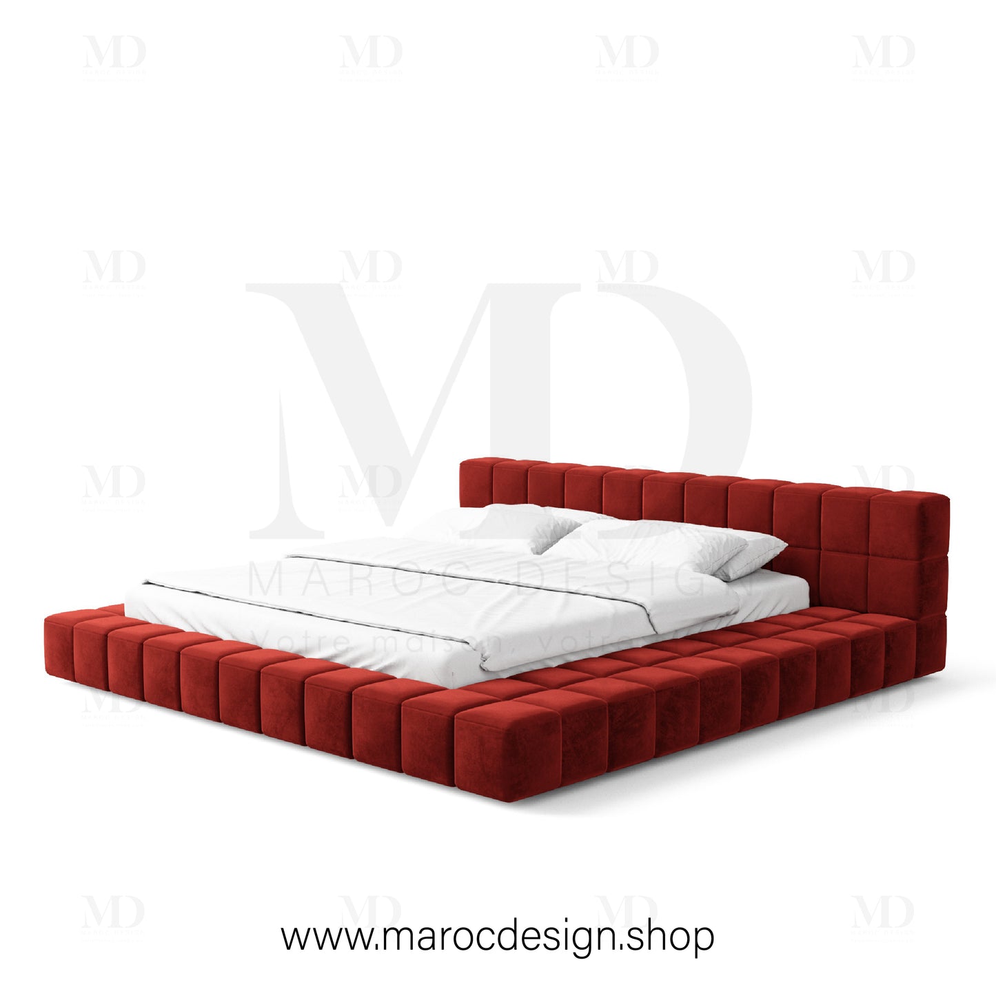 <img src="image10.jpg" alt="Lit BRABUS contemporain avec structure bois massif" />