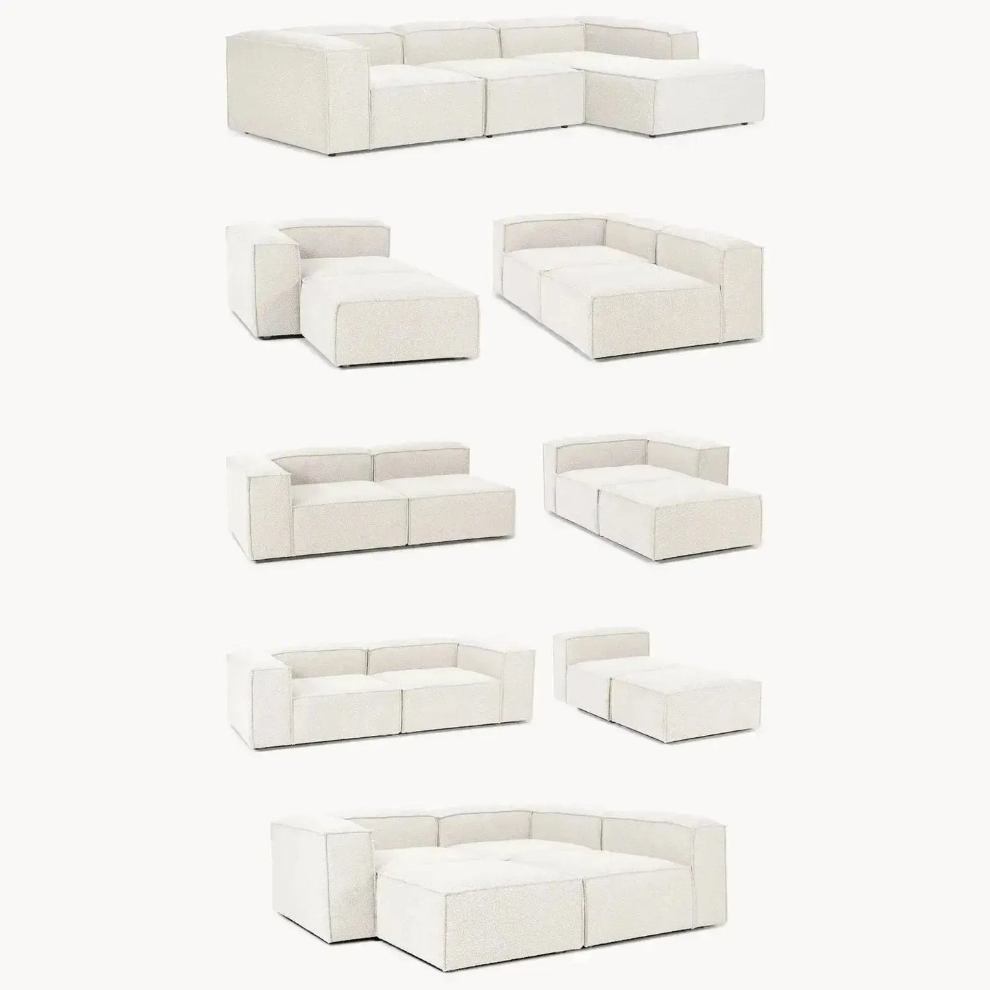 MALMO Canapé Modulable – Flexibilité et Confort pour une Vie Conviviale-canapé, fauteil, Pouf, Meridienne-Maroc Design-Maroc Design