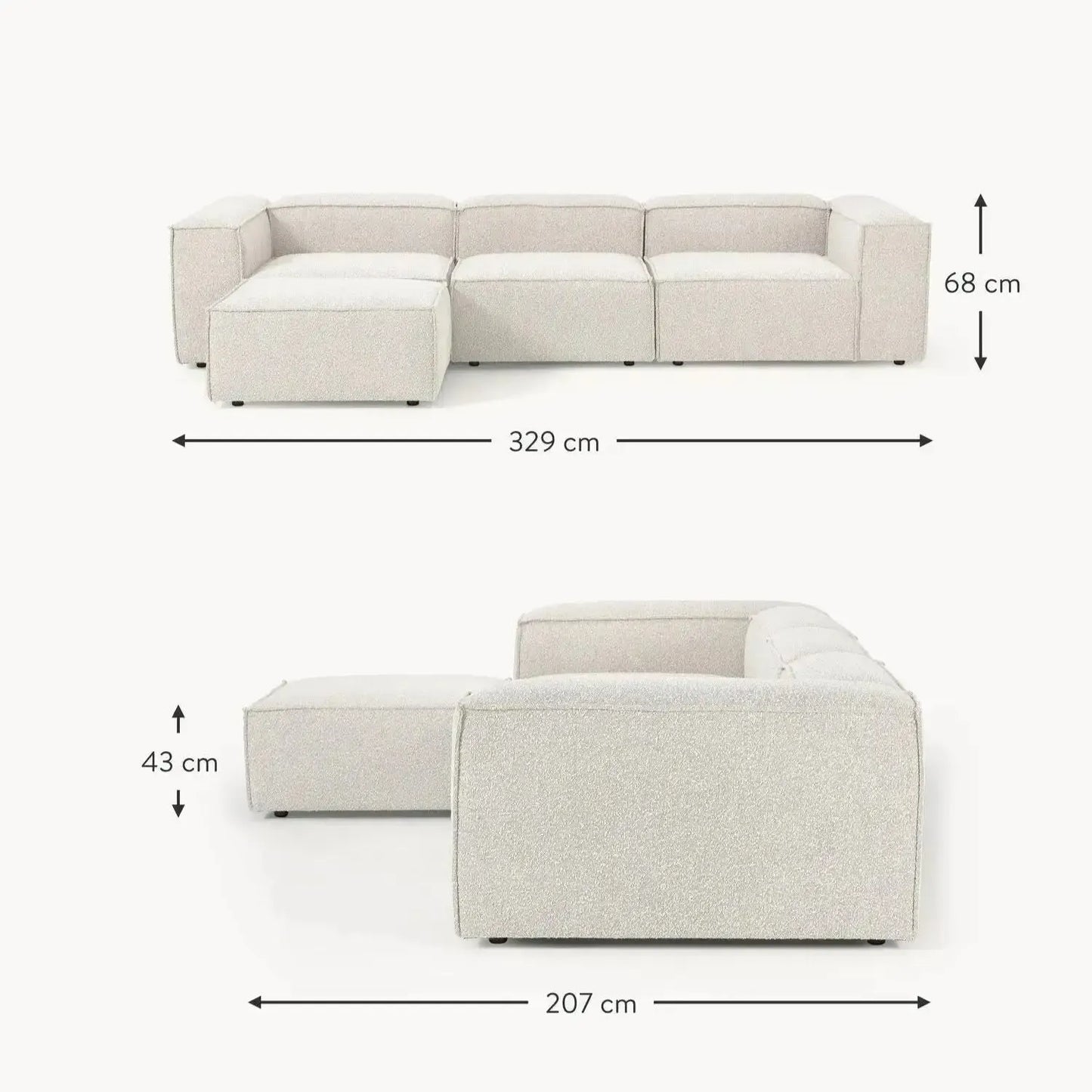 MALMO Canapé Modulable – Flexibilité et Confort pour une Vie Conviviale-canapé, fauteil, Pouf, Meridienne-Maroc Design-Maroc Design