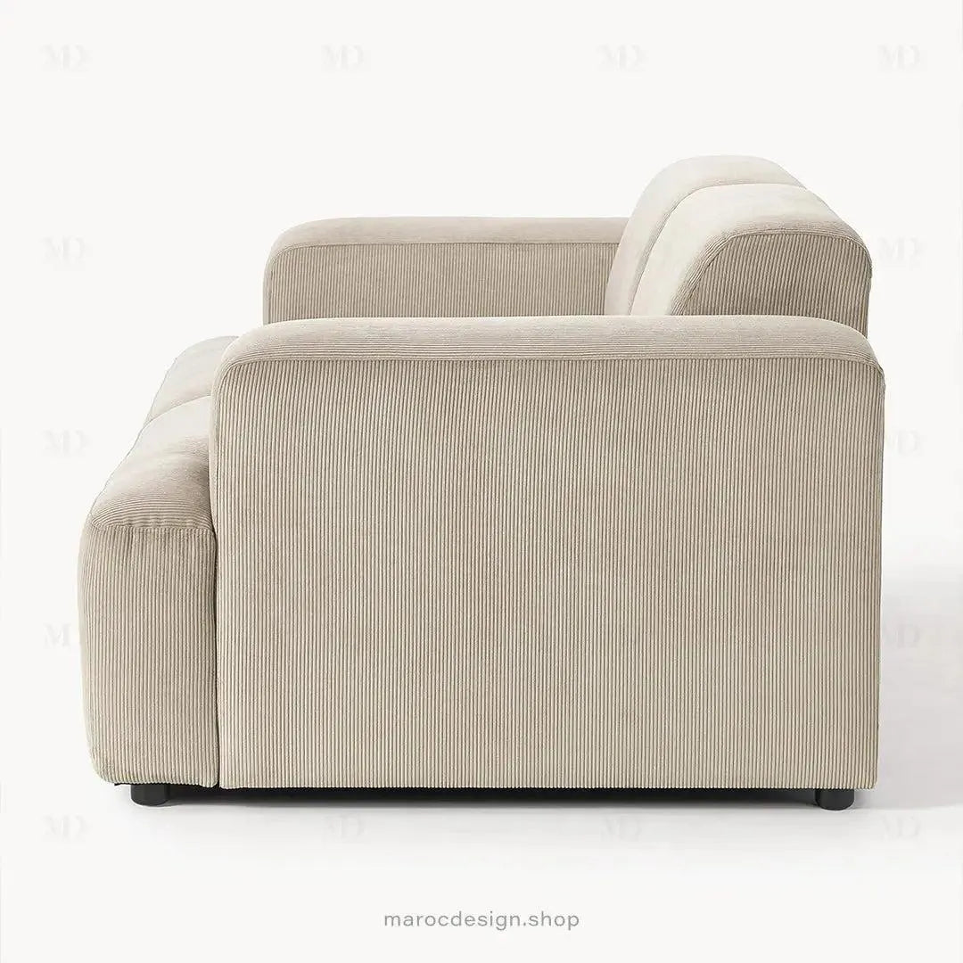 MELVANA – Canapé 2 Places (S) Beige-canapé, fauteil, Pouf, Meridienne-Maroc Design-Maroc Design