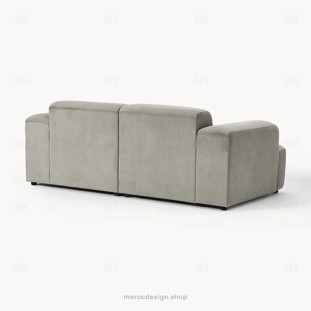 MELVANA – Canapé 2 Places (S) Gris Clair-canapé, fauteil, Pouf, Meridienne-Maroc Design-Maroc Design