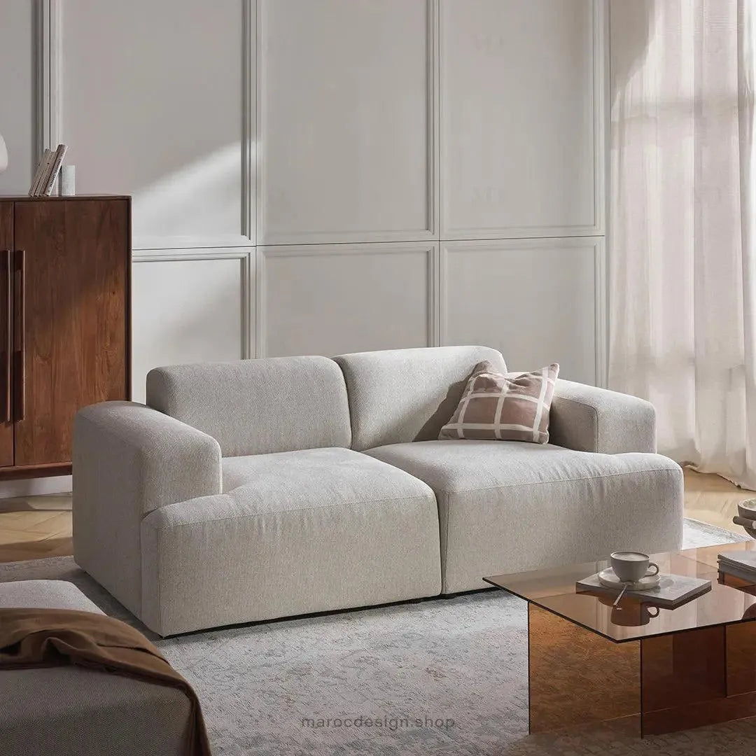MELVANA – Canapé (S) 2 Places Beige-canapé, fauteil, Pouf, Meridienne-Maroc Design-Maroc Design