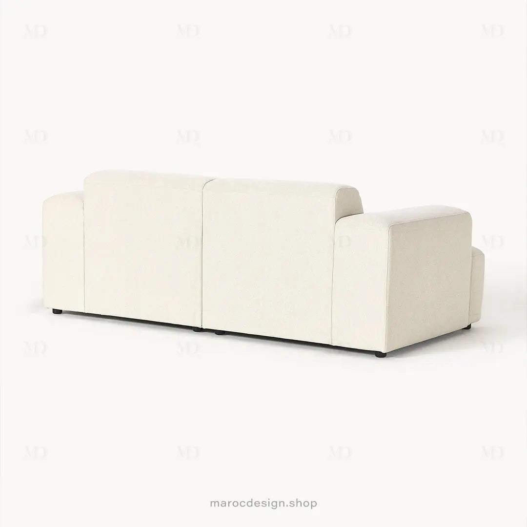 MELVANA -2- places_Blanc Cassé- canapé d'angle, modulaire, Salon, Séjour Maroc Design