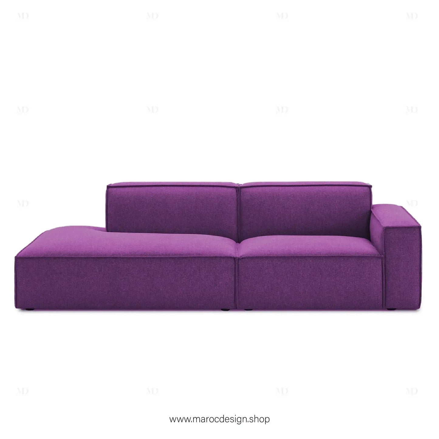 Méridienne 2 Places Droite / BOXTER, Canapé / Salon / Séjour / Espace de Réception-canapé, fauteil, Pouf, Meridienne-Maroc Design-Beige-Maroc Design