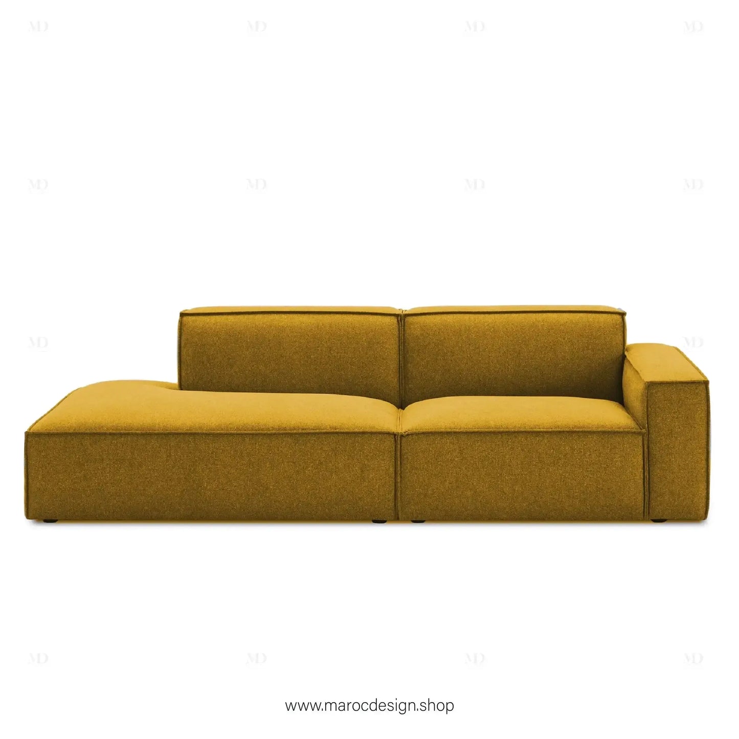 Méridienne 2 Places Droite / BOXTER, Canapé / Salon / Séjour / Espace de Réception-canapé, fauteil, Pouf, Meridienne-Maroc Design-Beige-Maroc Design