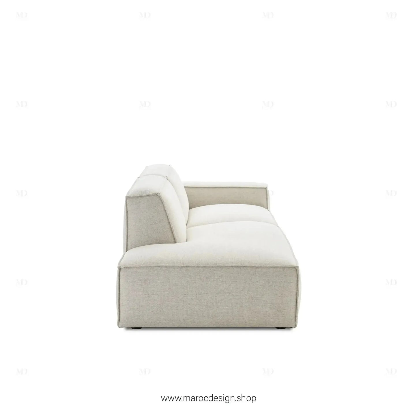 Méridienne 2 Places Droite / BOXTER, Canapé / Salon / Séjour / Espace de Réception-canapé, fauteil, Pouf, Meridienne-Maroc Design-Beige-Maroc Design