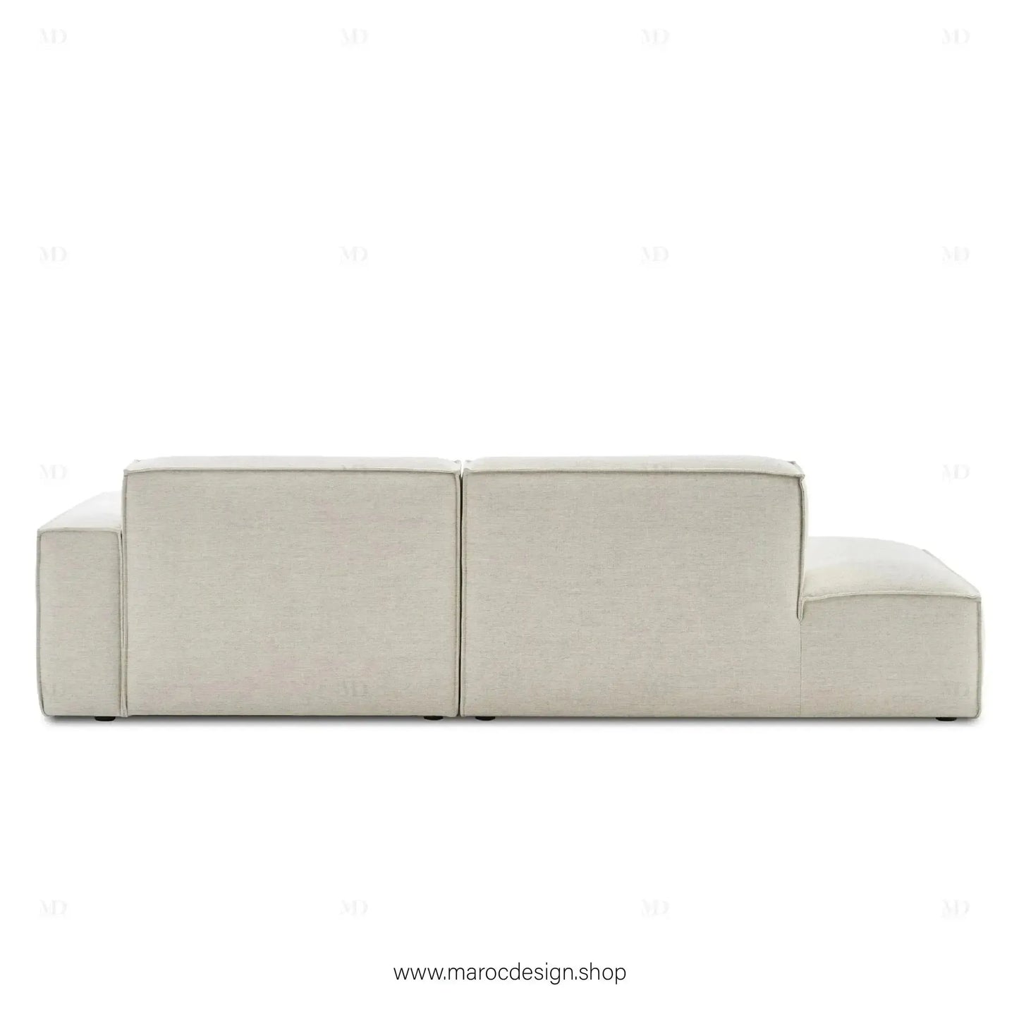 Méridienne 2 Places Droite / BOXTER, Canapé / Salon / Séjour / Espace de Réception-canapé, fauteil, Pouf, Meridienne-Maroc Design-Beige-Maroc Design