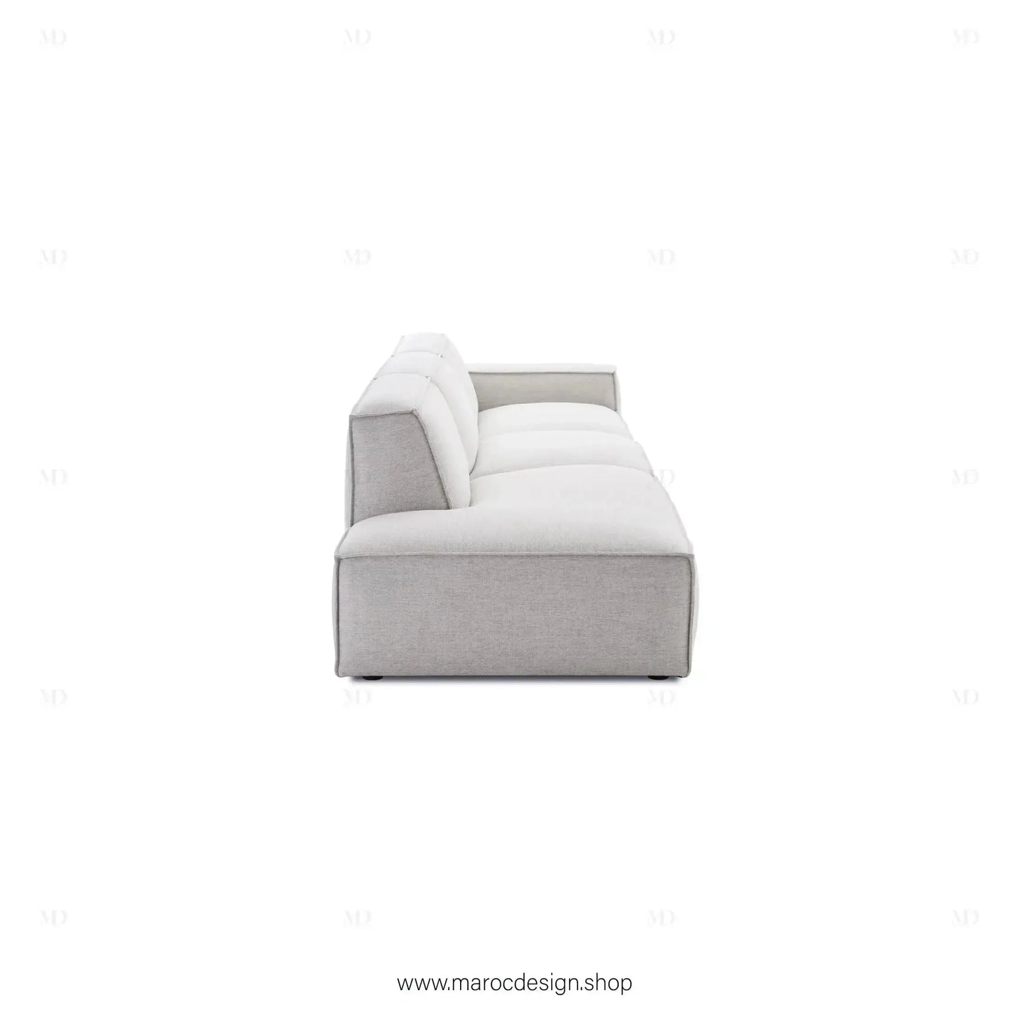 Méridienne 3 Places Droite / BOXTER, Canapé / Salon / Séjour / Espace de Réception-canapé, fauteil, Pouf, Meridienne-Maroc Design-Beige-Texture-Maroc Design