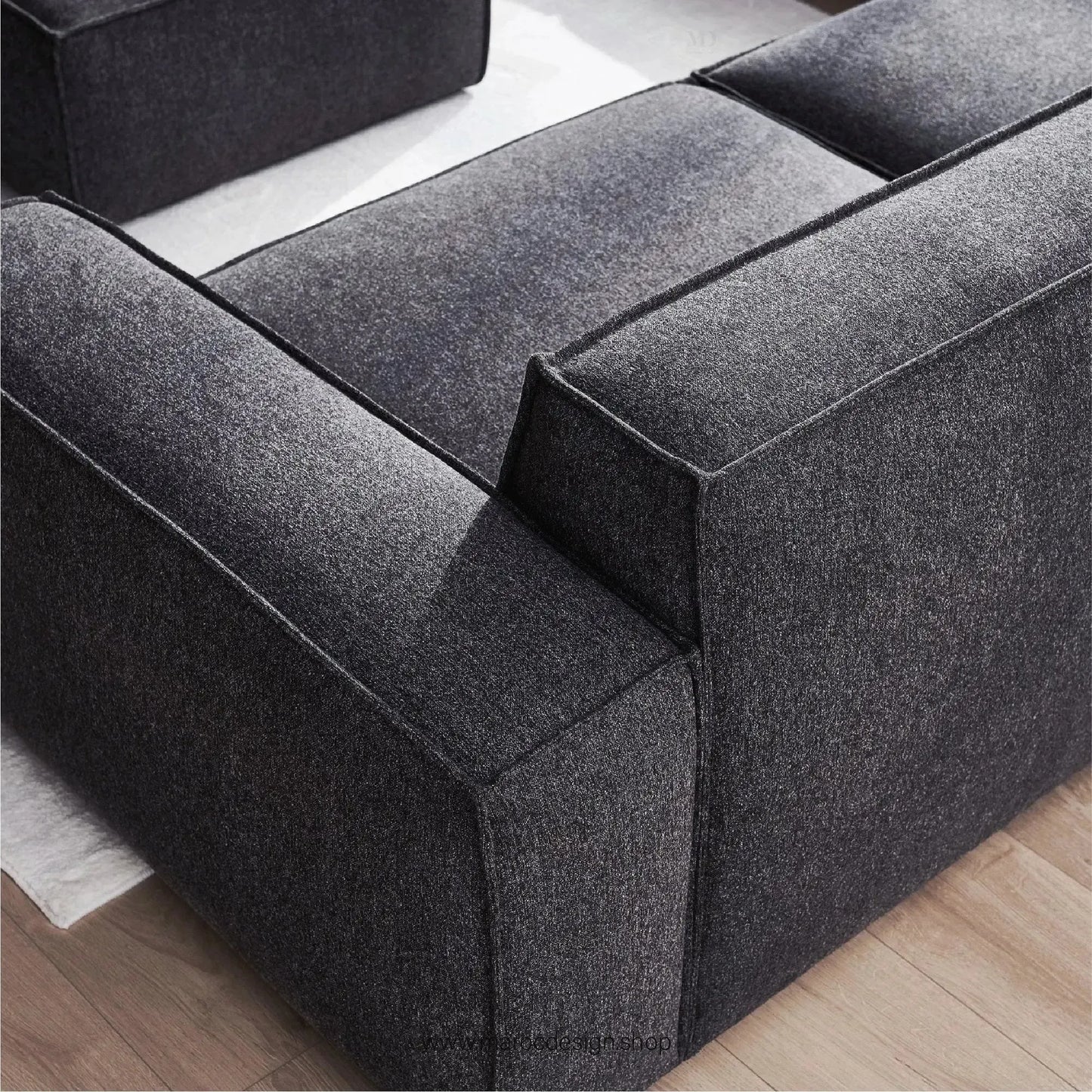 Méridienne 3 Places Droite / BOXTER, Canapé / Salon / Séjour / Espace de Réception-canapé, fauteil, Pouf, Meridienne-Maroc Design-Beige-Texture-Maroc Design