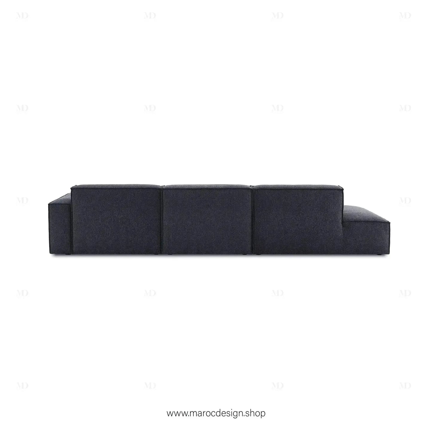 Méridienne 3 Places Droite / BOXTER, Canapé / Salon / Séjour / Espace de Réception-canapé, fauteil, Pouf, Meridienne-Maroc Design-Beige-Texture-Maroc Design