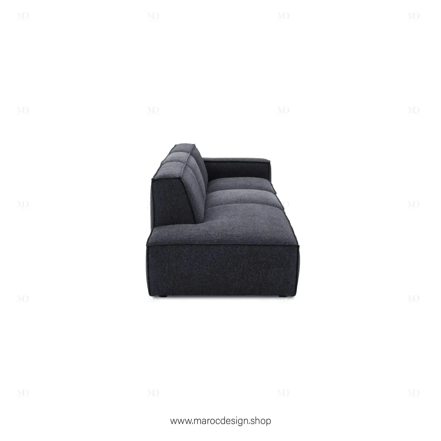 Méridienne 3 Places Droite / BOXTER, Canapé / Salon / Séjour / Espace de Réception-canapé, fauteil, Pouf, Meridienne-Maroc Design-Beige-Texture-Maroc Design