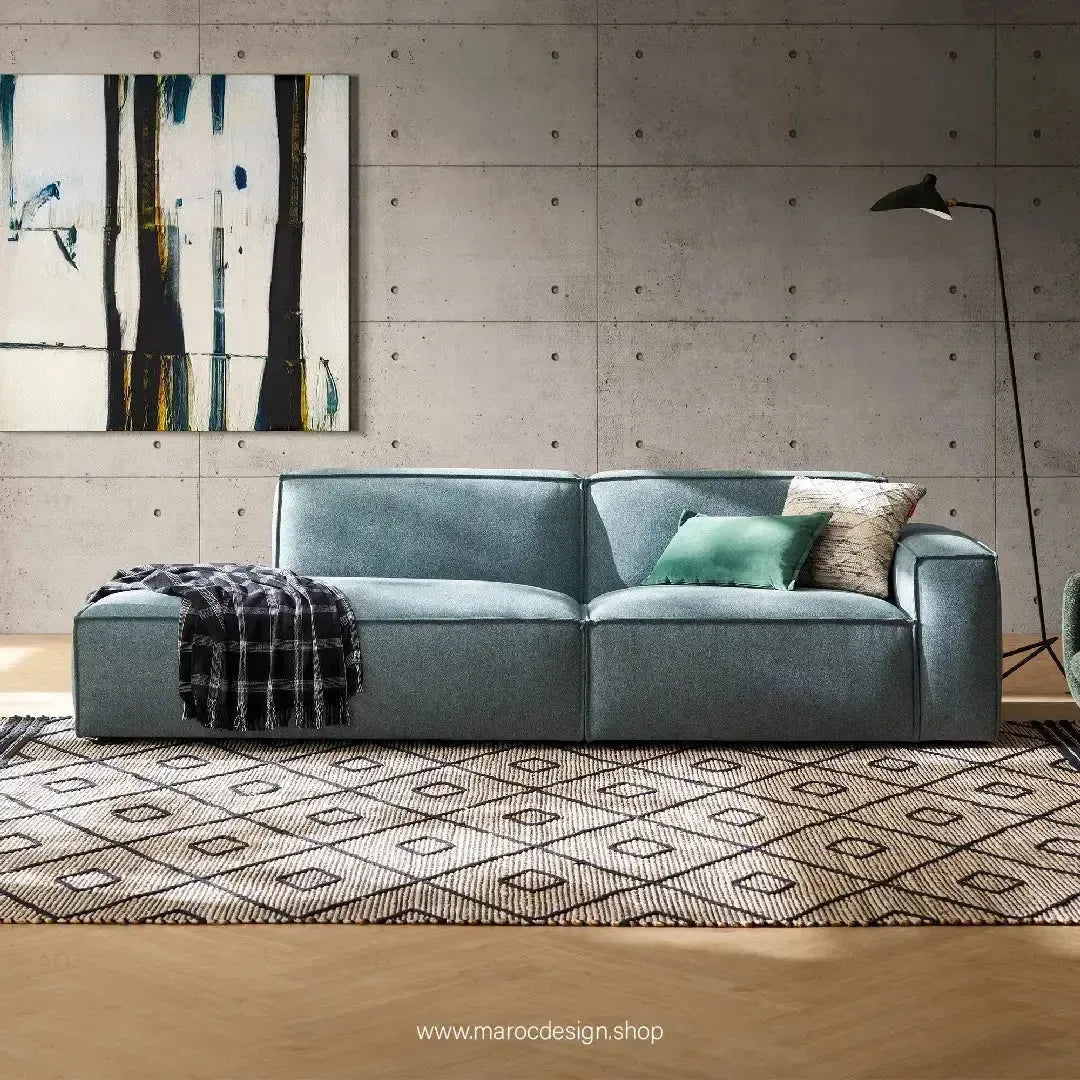 Méridienne Droite / BOXTER / Confort Élégant et Design Moderne-canapé, fauteil, Pouf, Meridienne-Maroc Design-Noir-Maroc Design