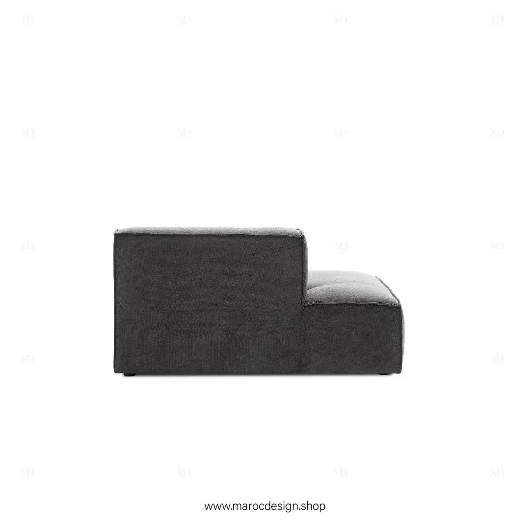 Méridienne Droite / BOXTER / Confort Élégant et Design Moderne-canapé, fauteil, Pouf, Meridienne-Maroc Design-Noir-Maroc Design