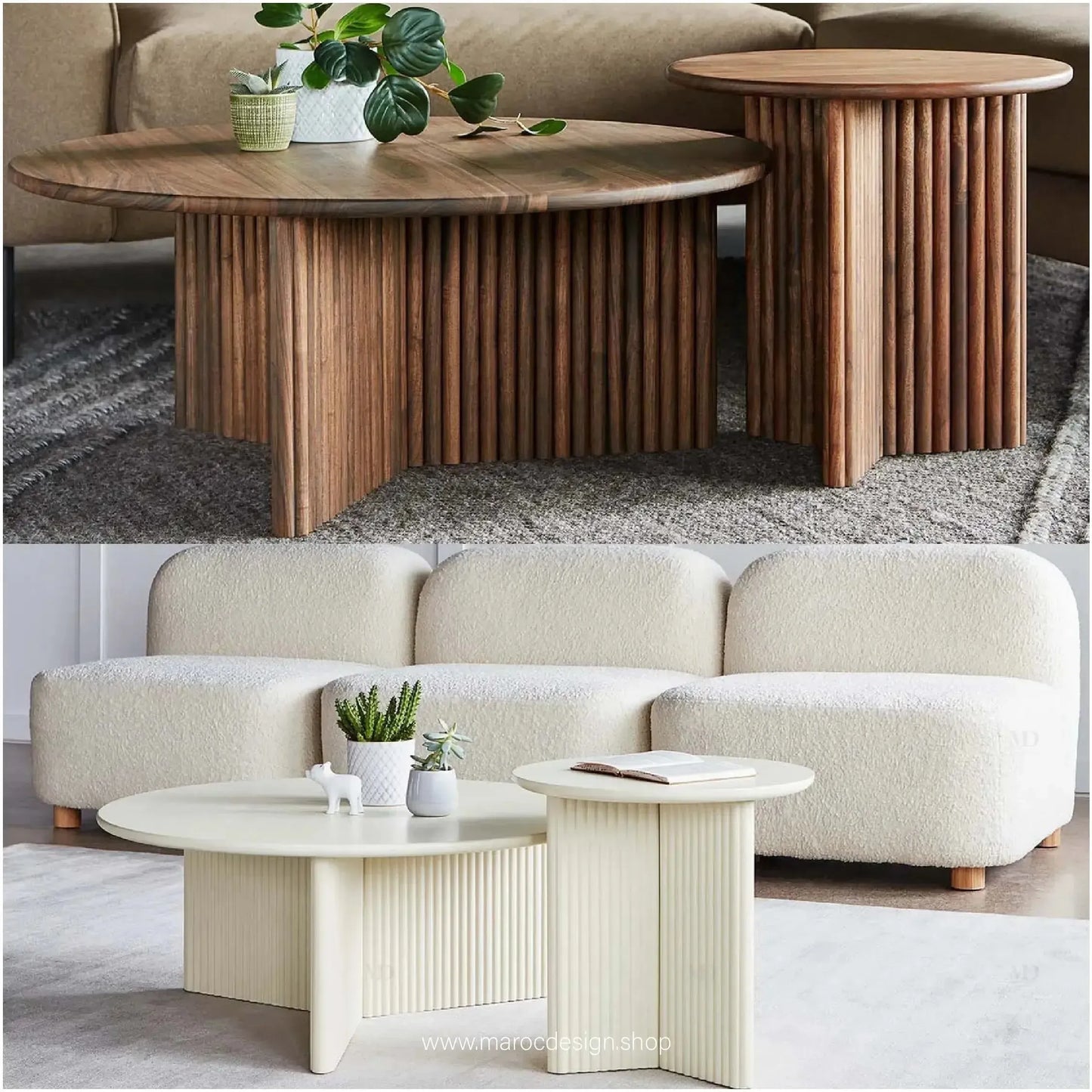 PILARO – Tables Basses / Sophistication Moderne et Élégance Néo-Classique-Table Basse Salon Séjour-Maroc Design-Maroc Design