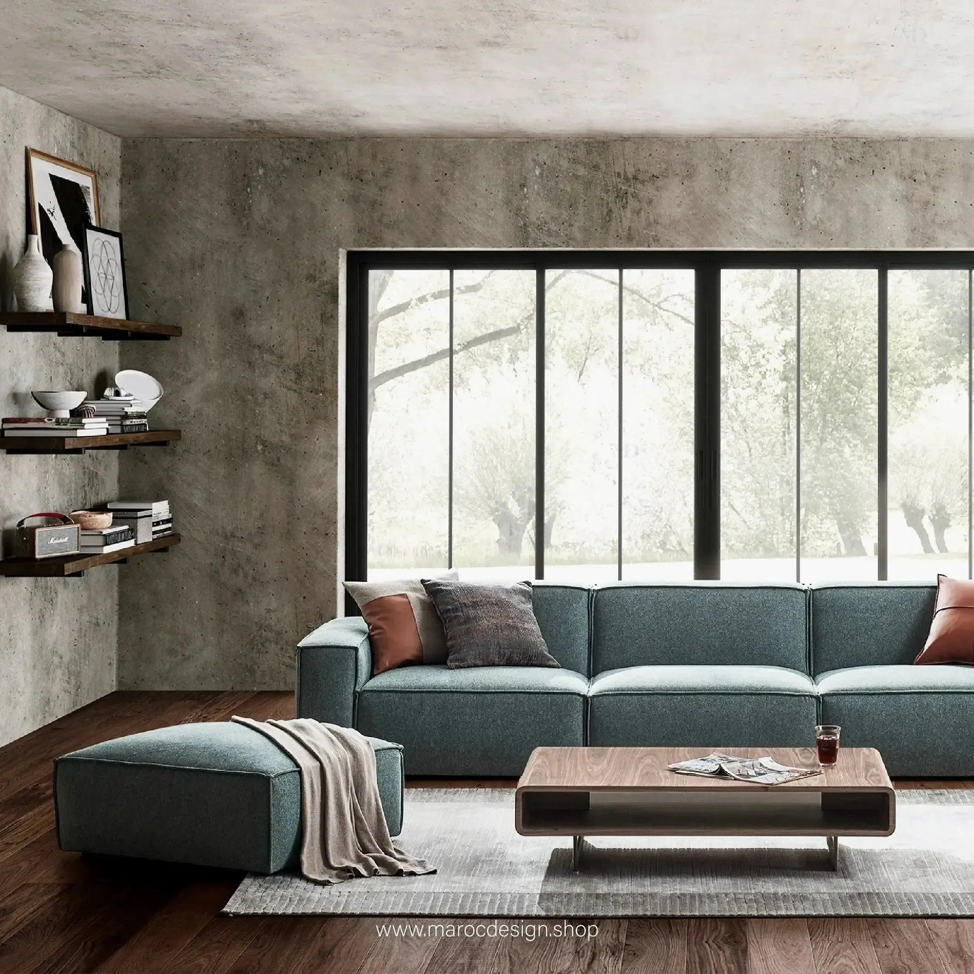 Pouf BOXTER - Élégance Moderne et Polyvalence-canapé, fauteil, pouf, meridienne-Maroc Design-Noir-Maroc Design