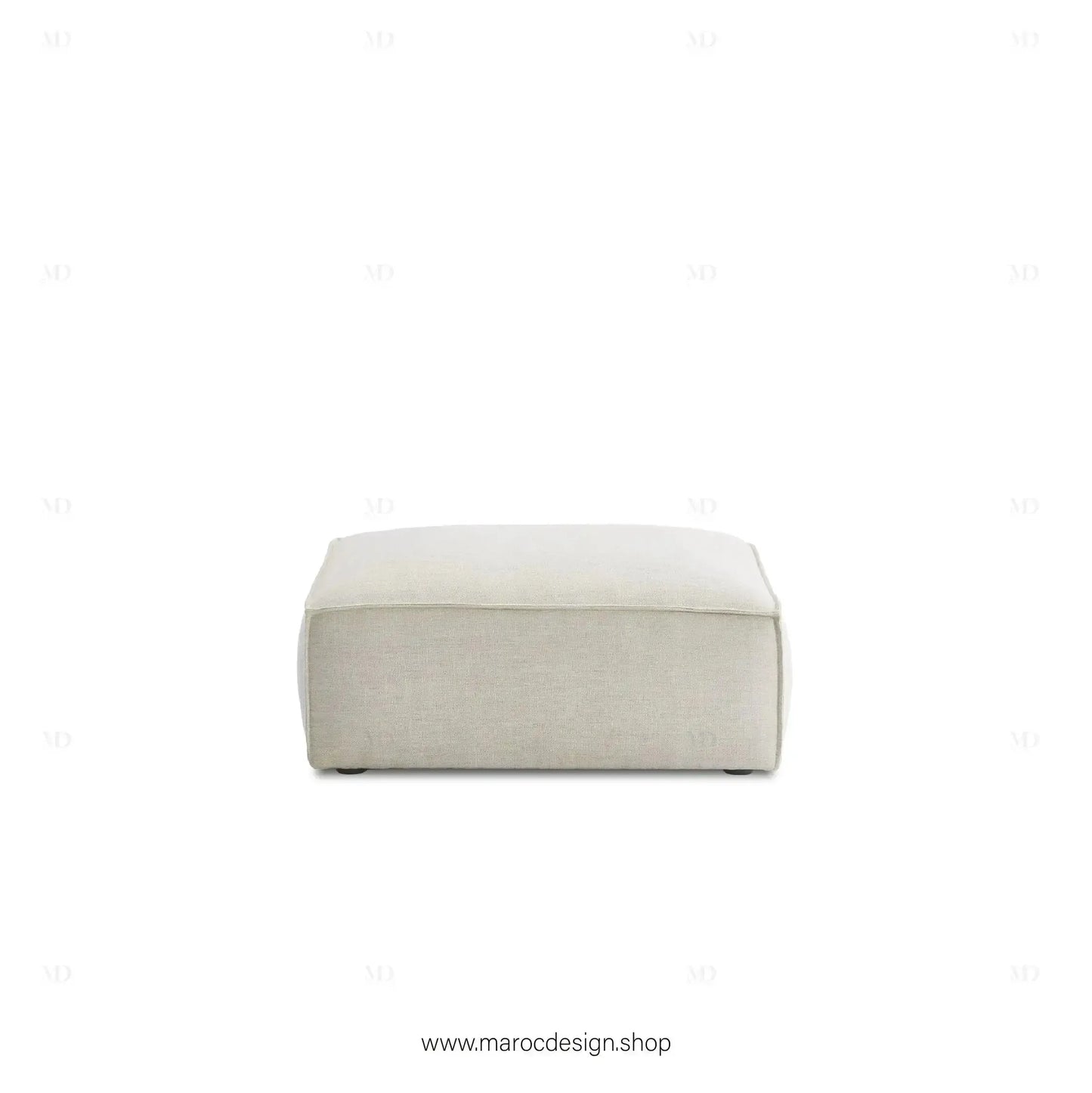 Pouf BOXTER - Élégance Moderne et Polyvalence-canapé, fauteil, pouf, meridienne-Maroc Design-Noir-Maroc Design