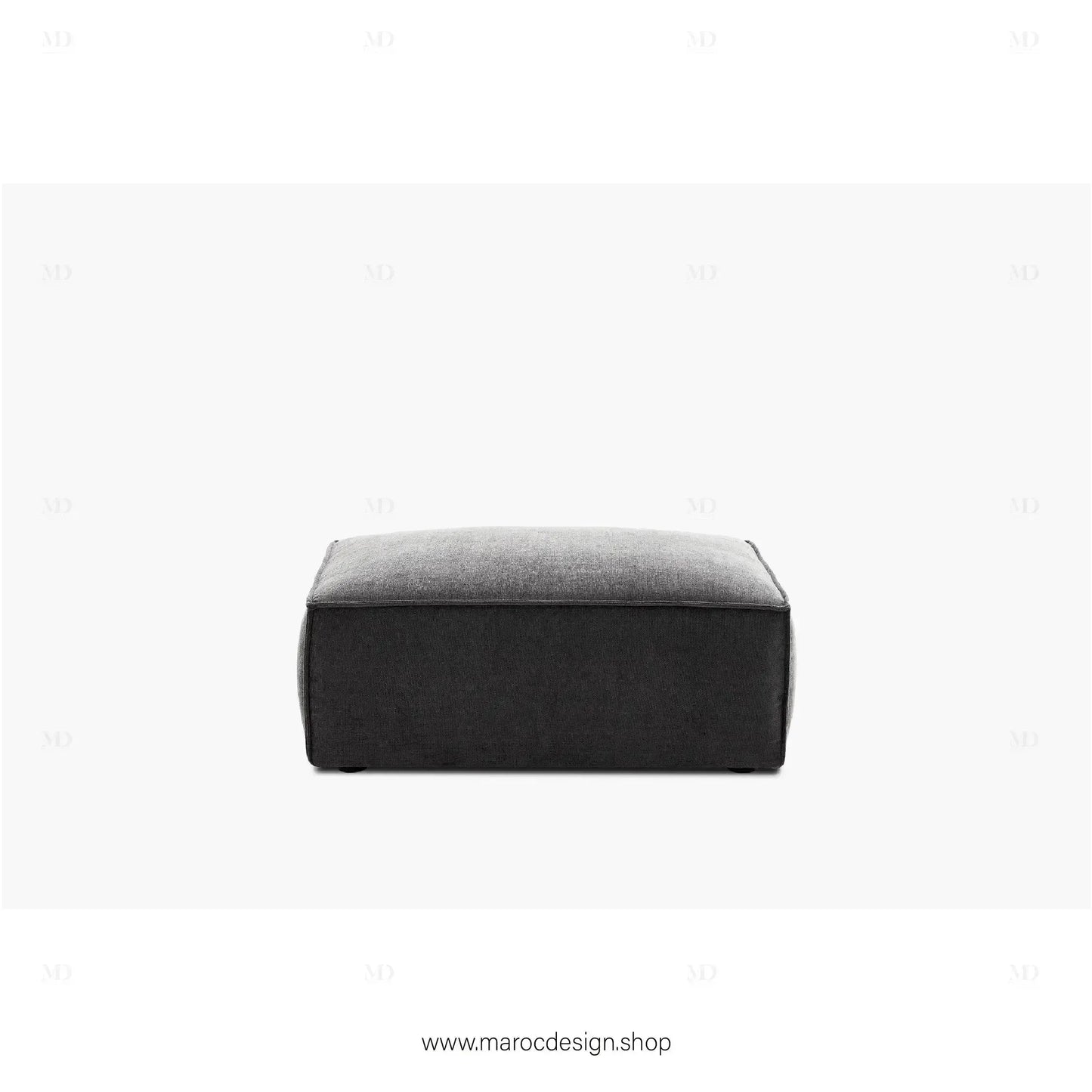 Pouf BOXTER - Élégance Moderne et Polyvalence-canapé, fauteil, pouf, meridienne-Maroc Design-Noir-Maroc Design