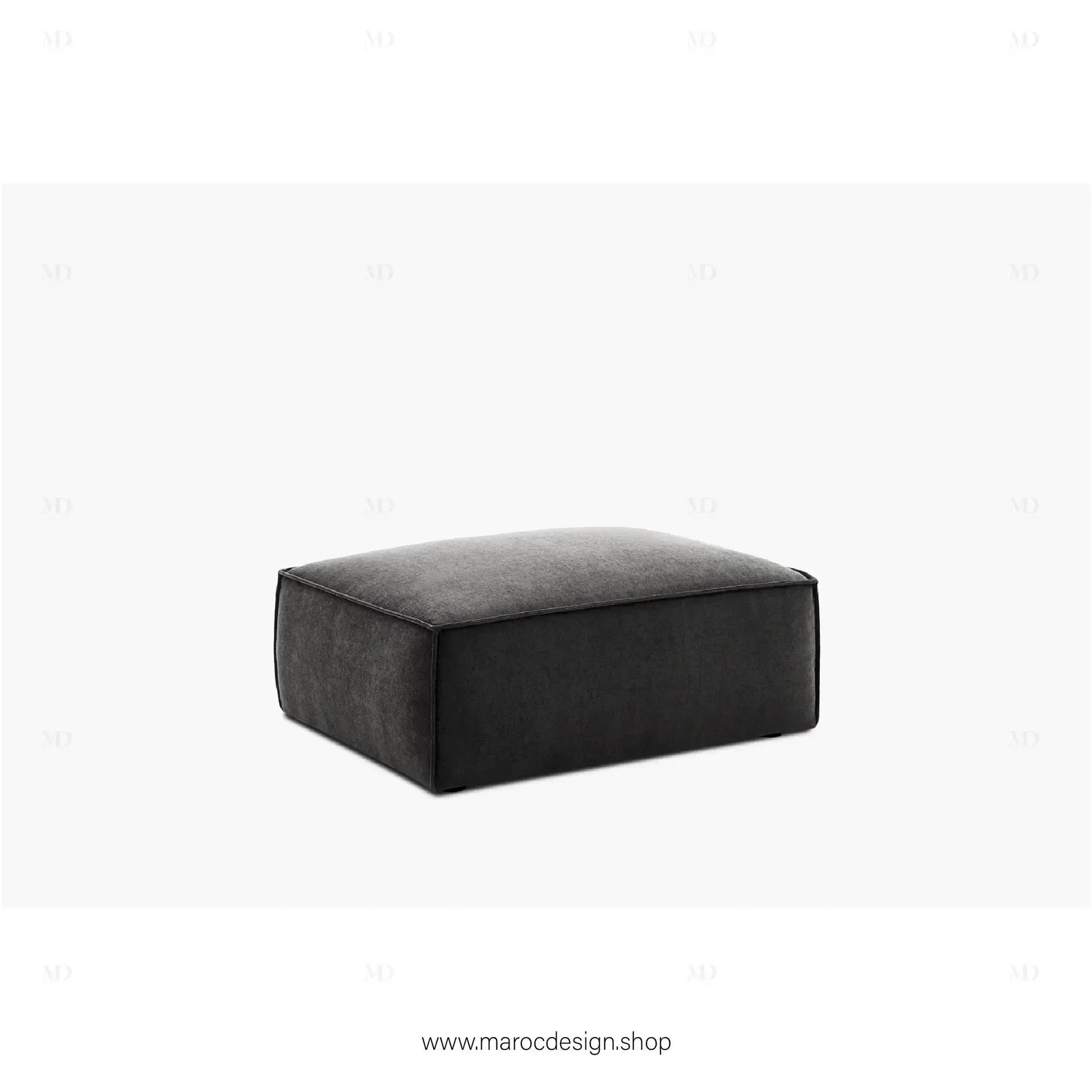 Pouf BOXTER - Élégance Moderne et Polyvalence-canapé, fauteil, pouf, meridienne-Maroc Design-Noir-Maroc Design
