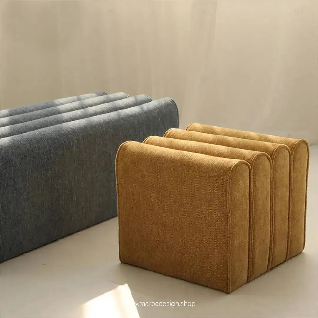 ROLAR Banc de Canapé en Tissu Simple et Confortable – Élégance et Fonctionnalité-Maroc Design-45-Velours-Gris-Maroc Design