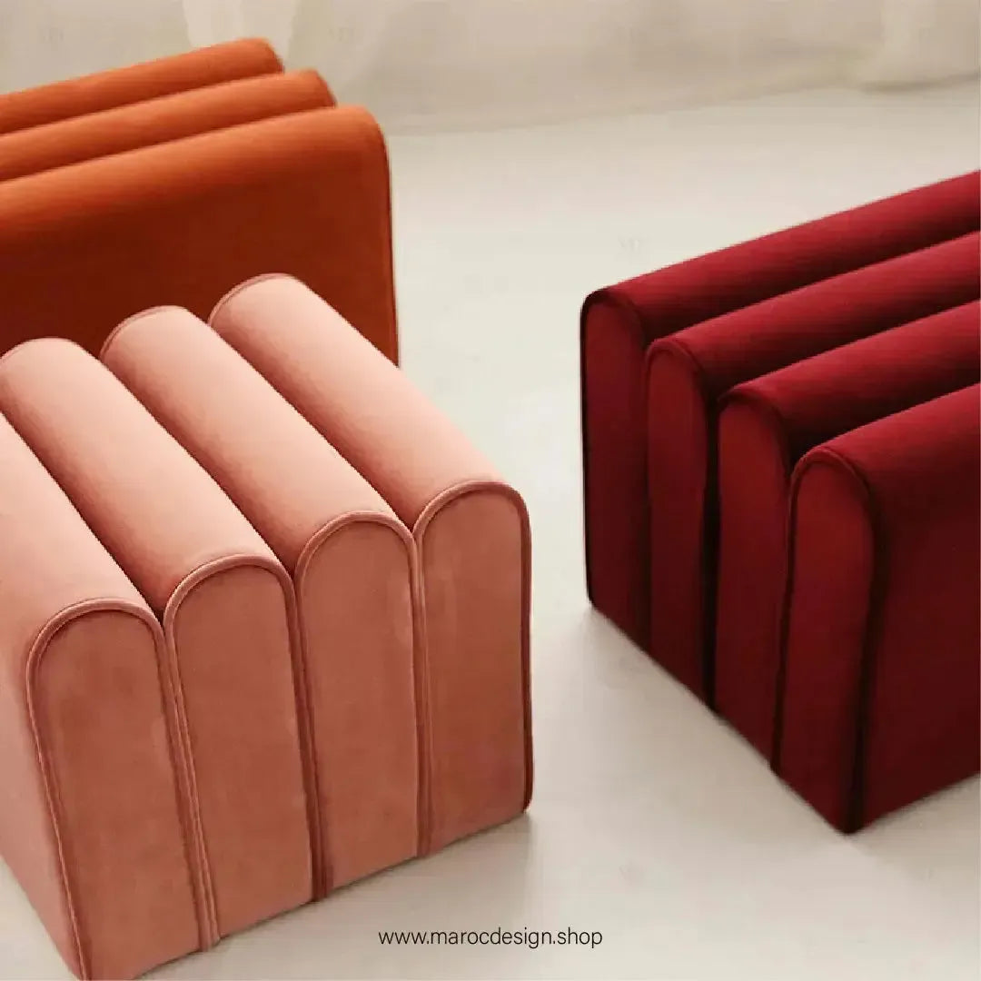 ROLAR Banc de Canapé en Tissu Simple et Confortable – Élégance et Fonctionnalité-Maroc Design-45-Velours-Gris-Maroc Design