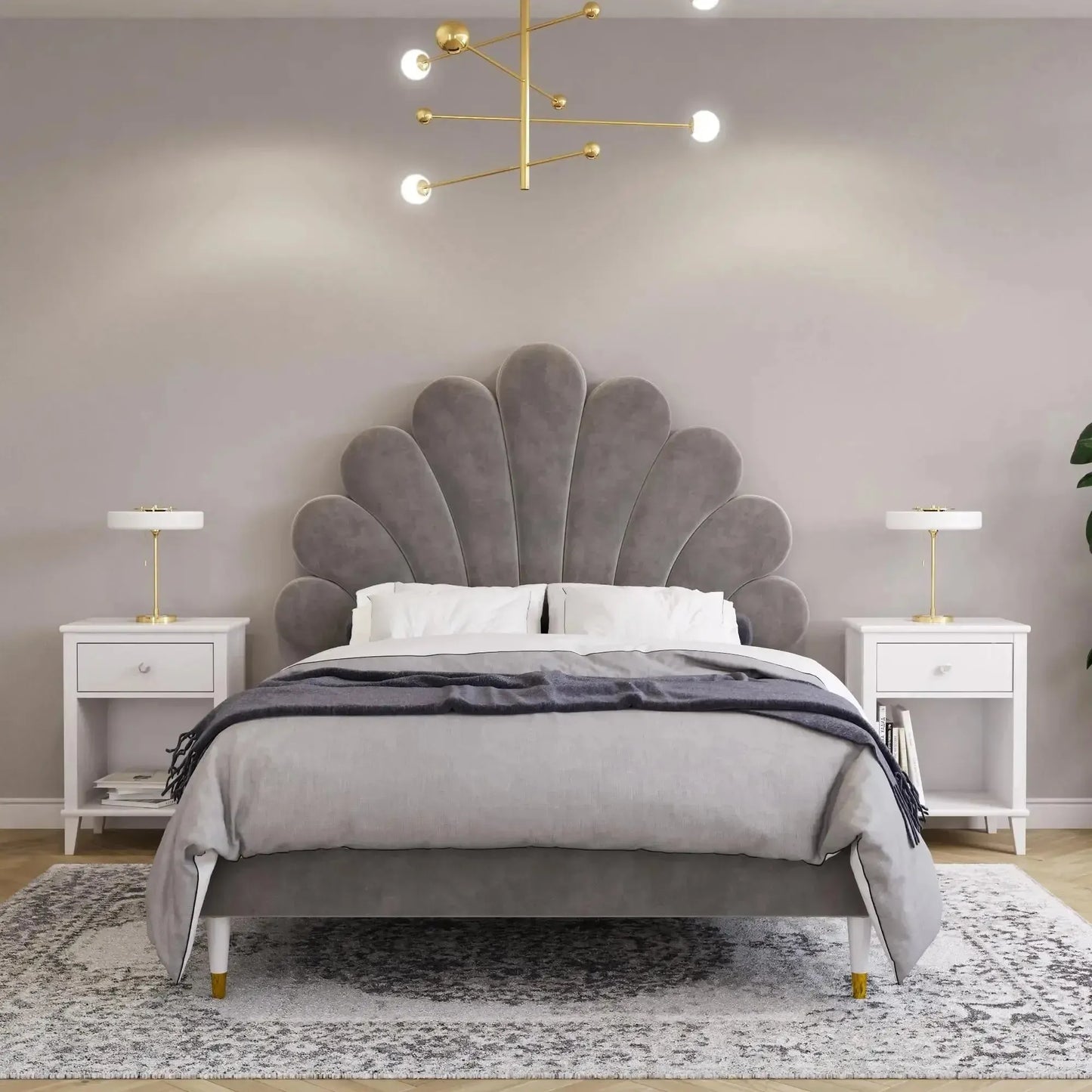 SHEL : Lit Confortable et Moderne pour une Chambre à Coucher Élégante et Fonctionnelle-Maroc Design-Blanc-Maroc Design