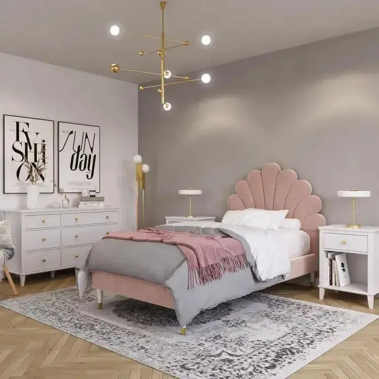 SHEL : Lit Confortable et Moderne pour une Chambre à Coucher Élégante et Fonctionnelle-Maroc Design-Rose-Maroc Design