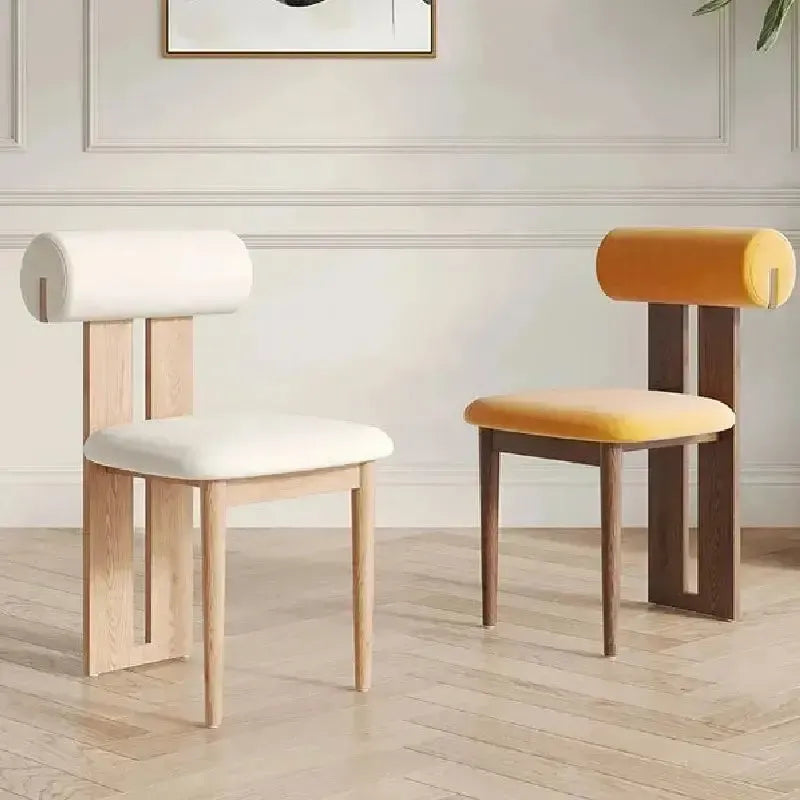 SKY - Chaises de salle à manger / style / confort / look élégant / By Maroc Design-Maroc Design-Blanc Cassé-Velours-Maroc Design