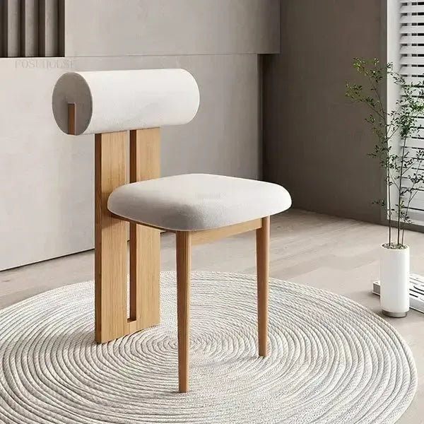 SKY - Chaises de salle à manger / style / confort / look élégant / By Maroc Design-Maroc Design-Blanc Cassé-Velours-Maroc Design