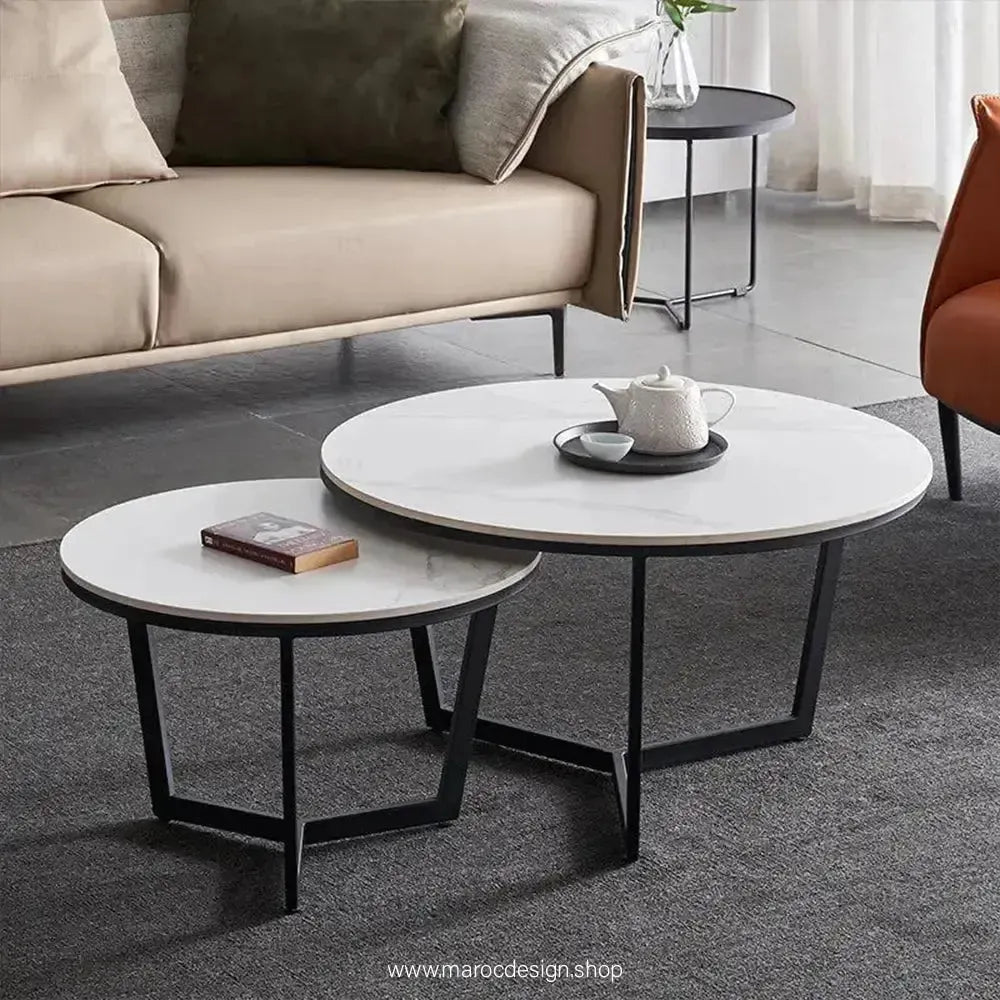 TRANSITION – Tables Basses Gigognes Modernes pour Sublimer Votre Salon / Maroc Design-Maroc Design-Noir-Noir-Maroc Design